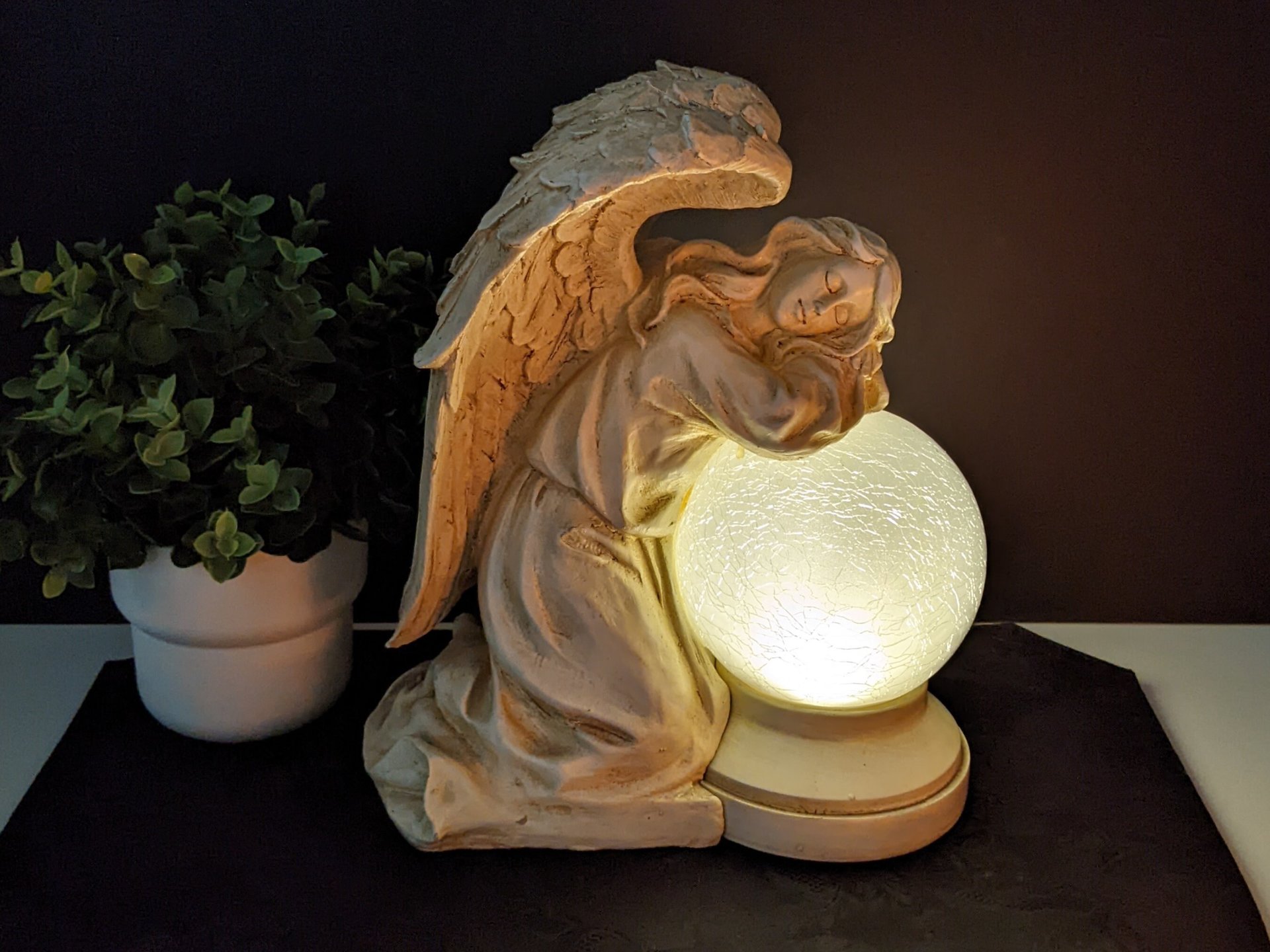 Resin Angel Statue with Light