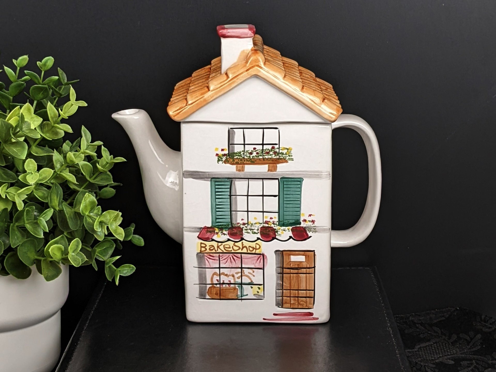 1994 Bake Shop Shaped Teapot, Rainbowman (Imperfect)