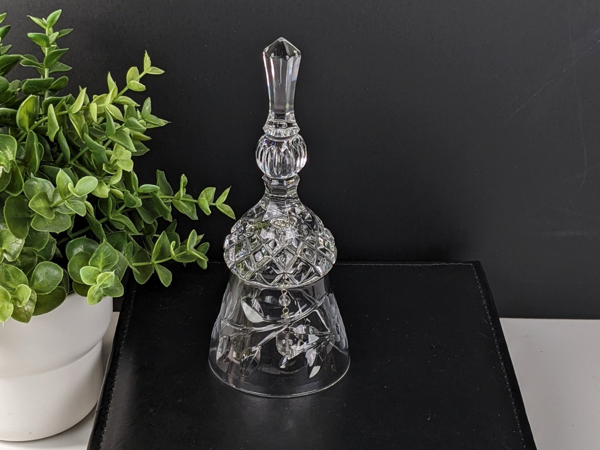 Vintage Etched Crystal Bell