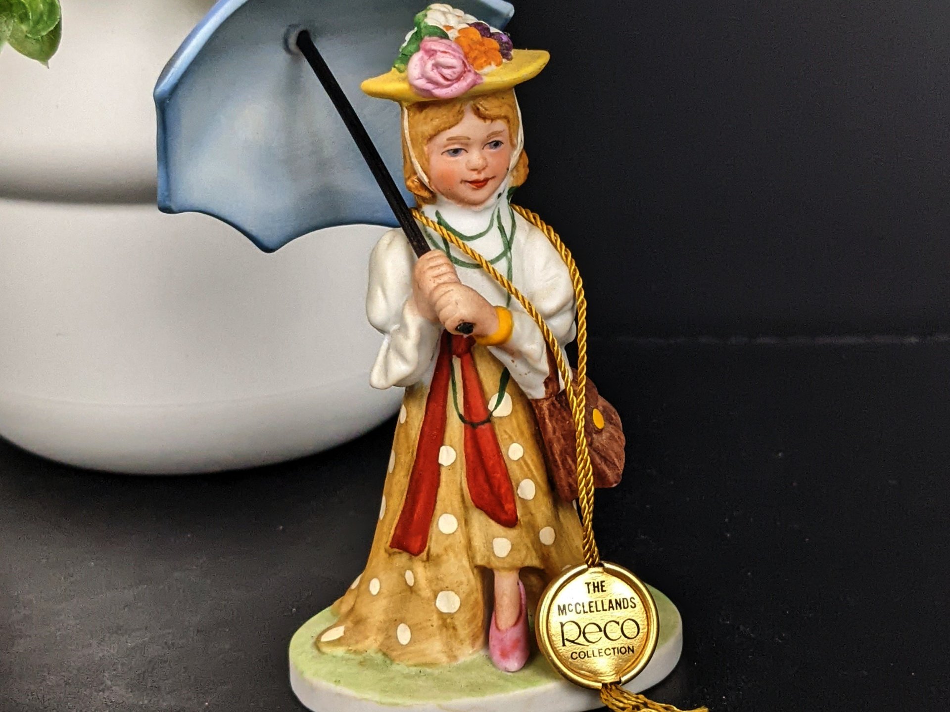 Reco The McClellands 'Dressing Up' Woman with Umbrella Figurine