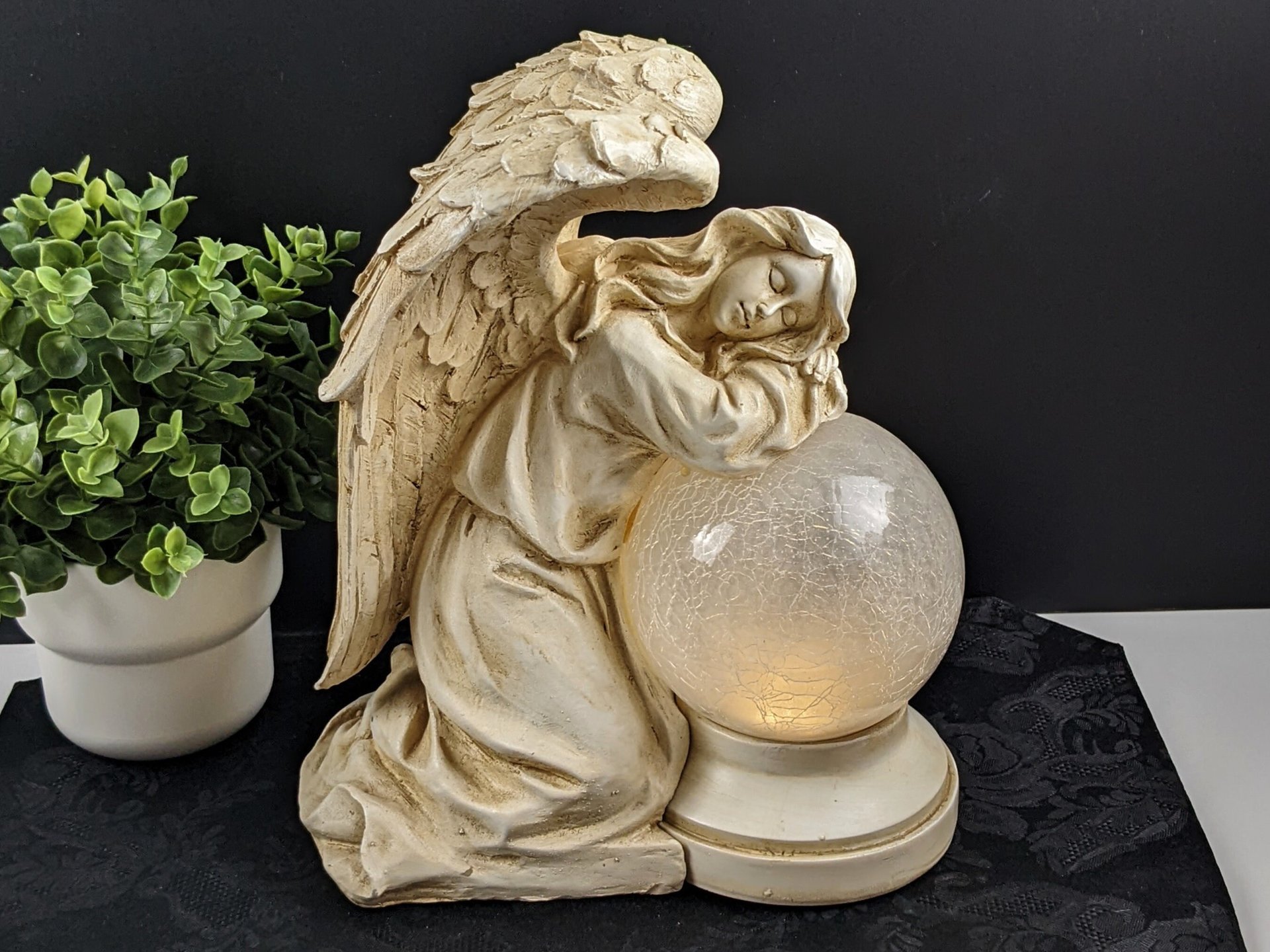 Resin Angel Statue with Light