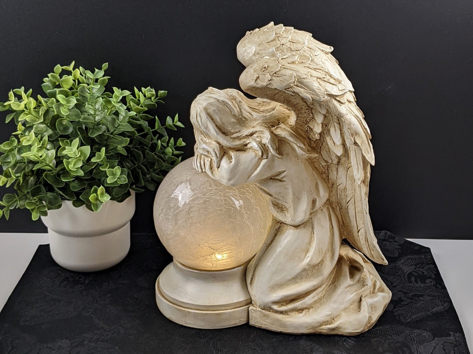 Resin Angel Statue with Light