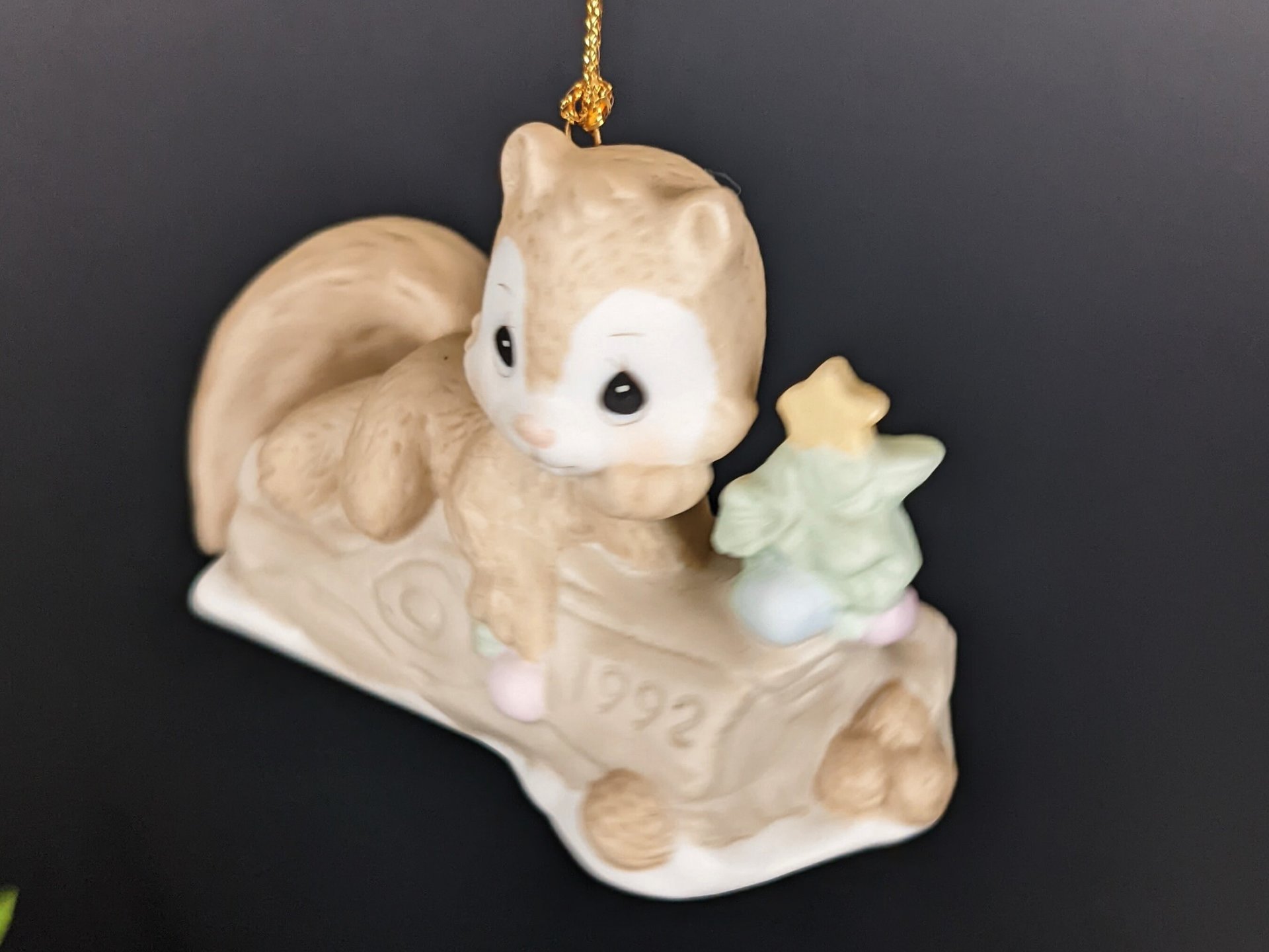 1992 Enesco Precious Moments Squirrel Ornament "I'm Nuts About You"
