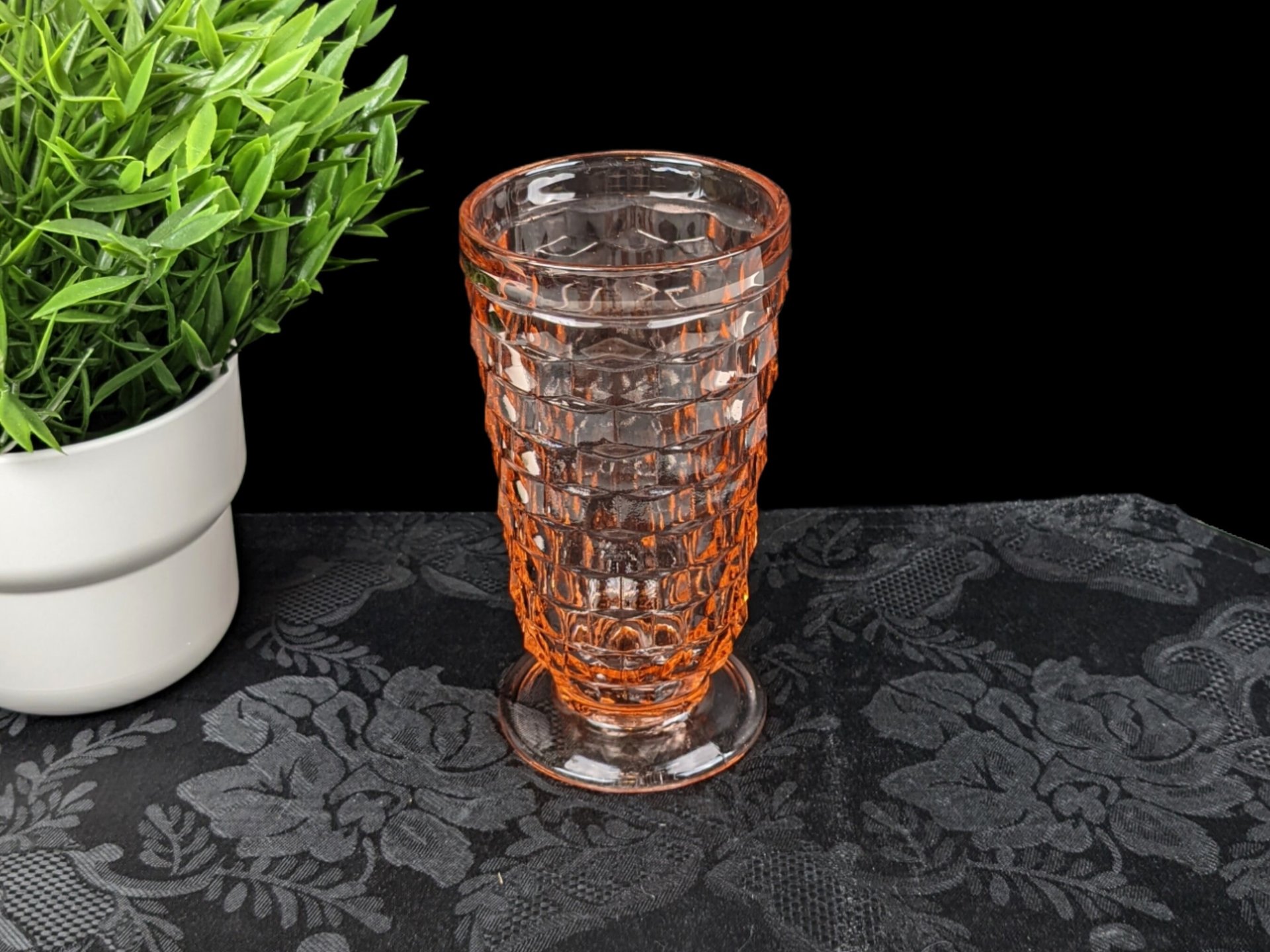 Indiana Glass American Whitehall Peach 4pc Cooler Glass Set