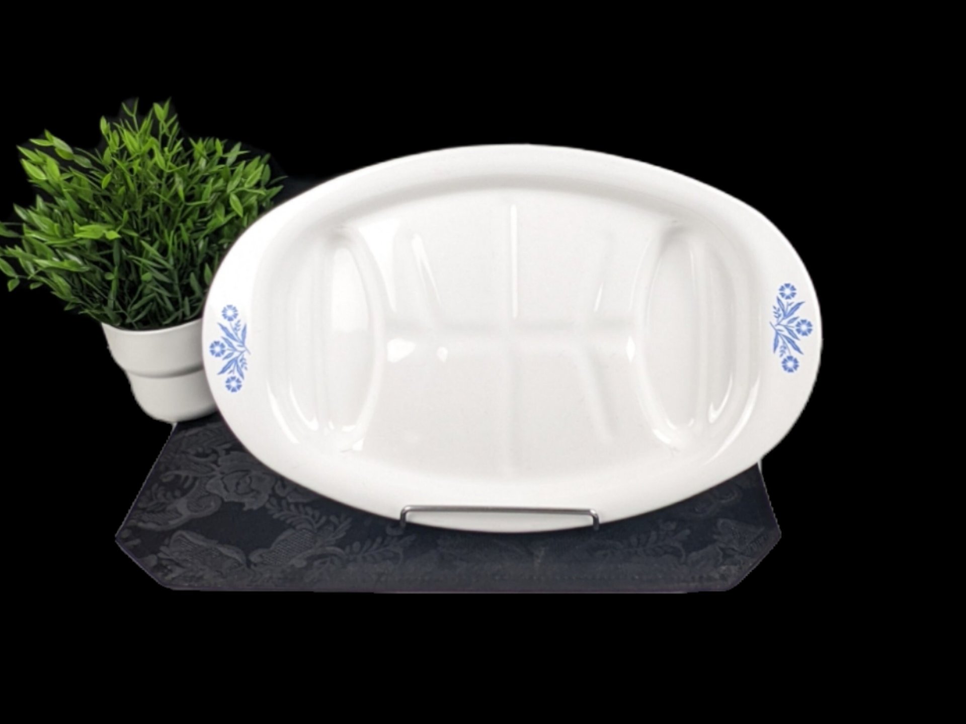 Vintage Corningware Cornflower P-19 13" Roasting Platter