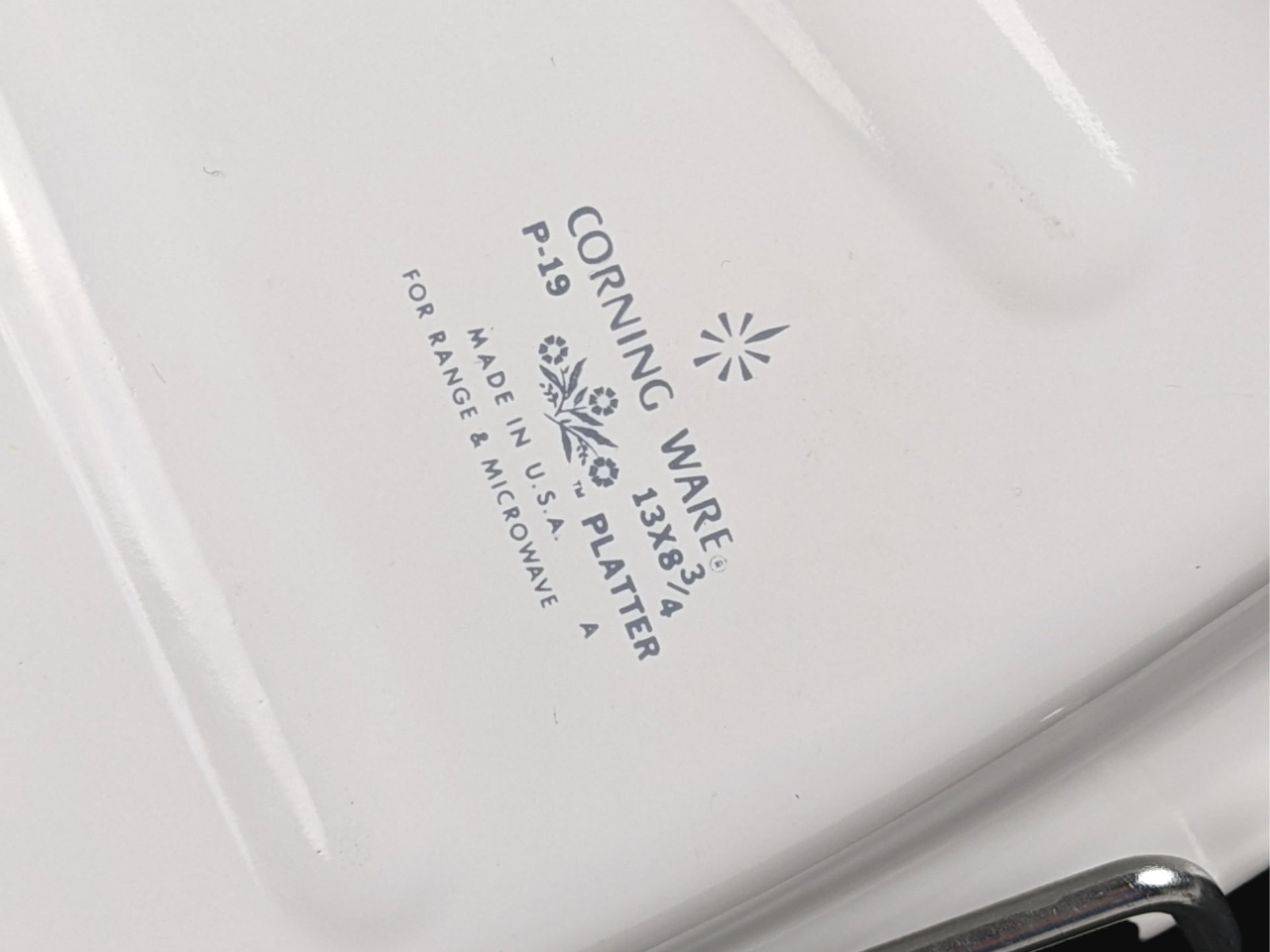 Vintage Corningware Cornflower P-19 13" Roasting Platter