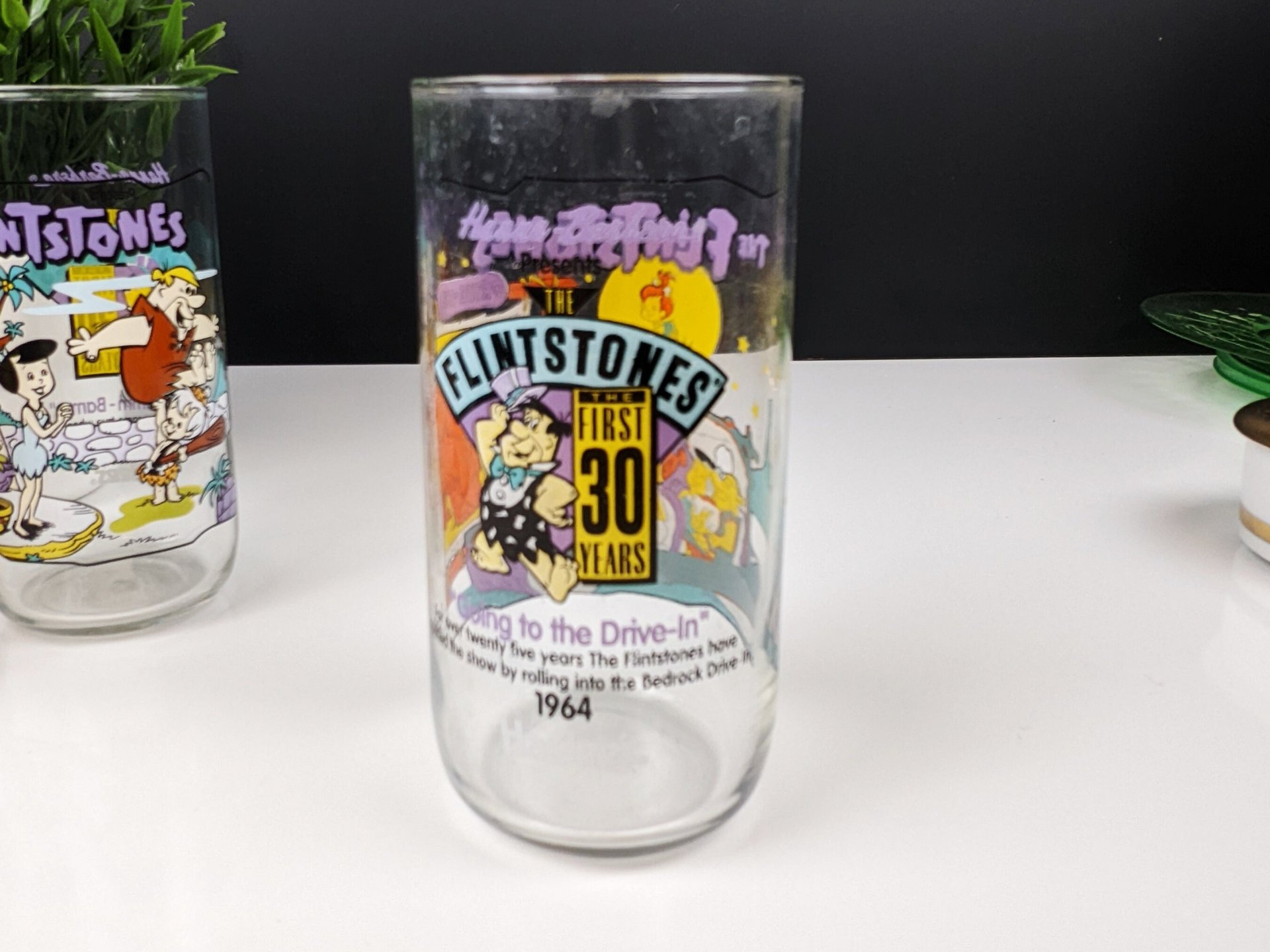 Set of 4 Hardees Flintstones Glasses, The First 30 Years