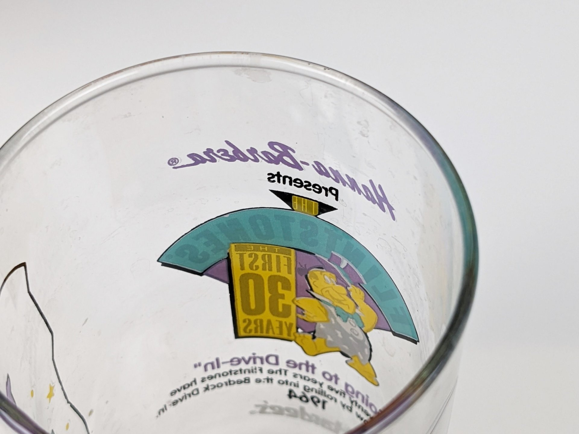 Set of 4 Hardees Flintstones Glasses, The First 30 Years