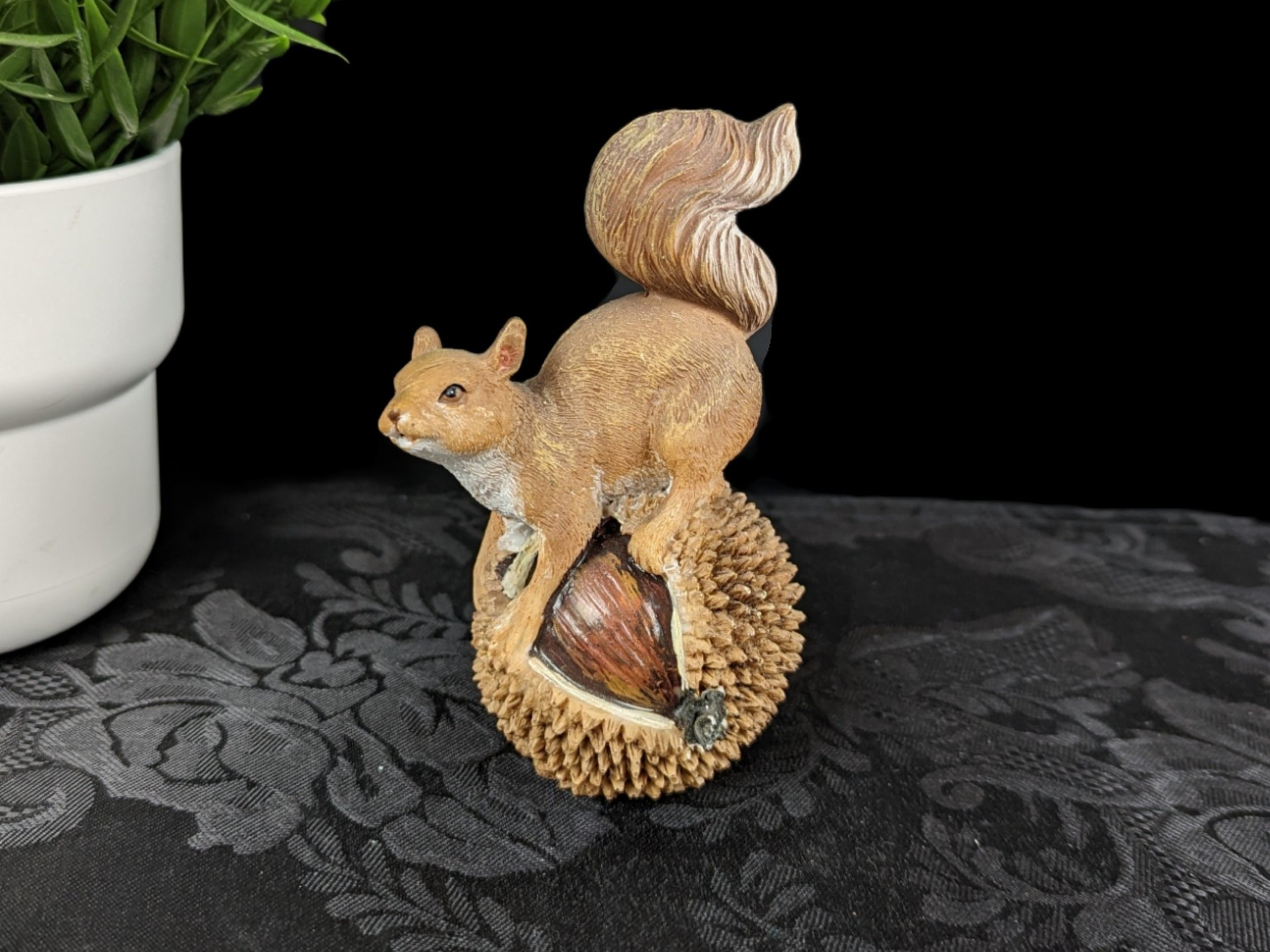 Vintage Squirrel on Acorn Figurine