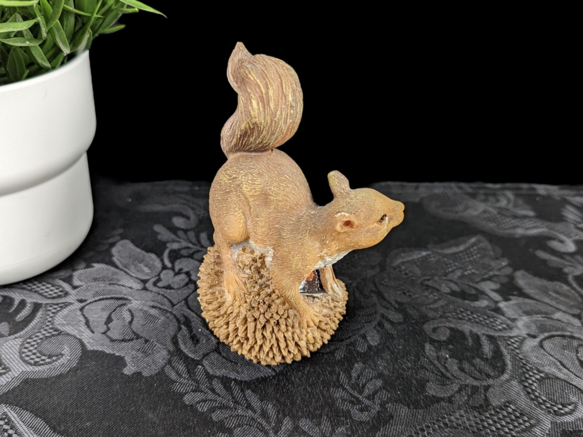 Vintage Squirrel on Acorn Figurine