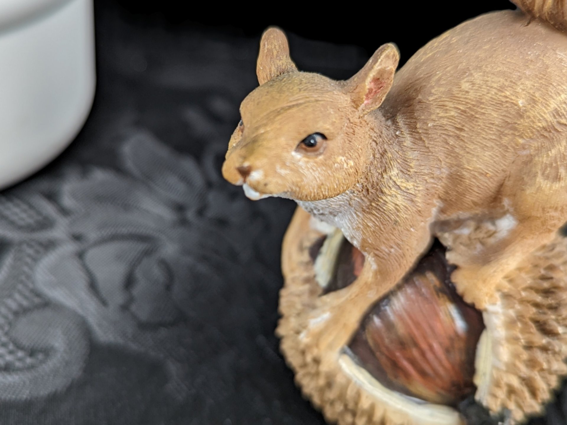 Vintage Squirrel on Acorn Figurine