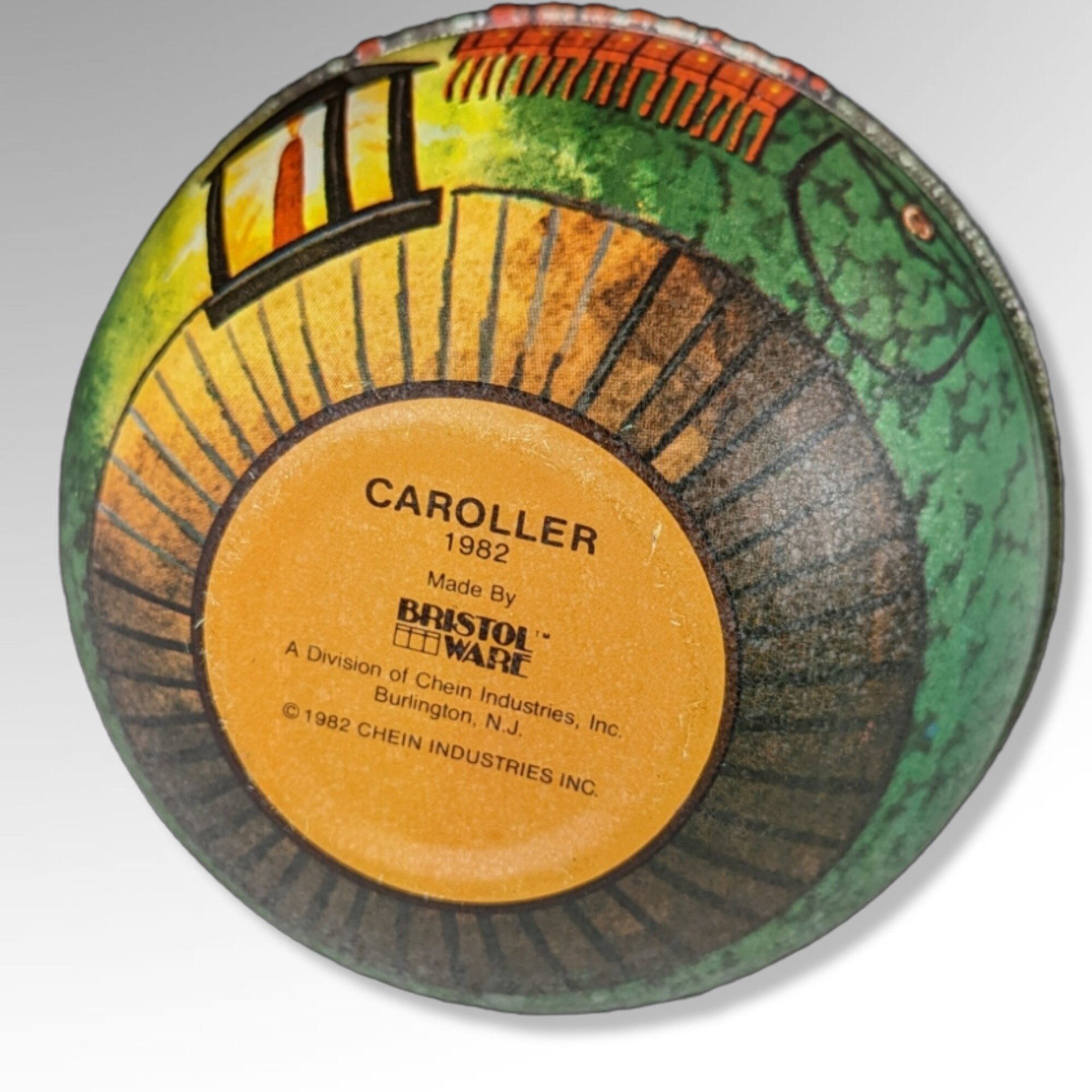 1982 Bristol Ware Caroler Collectible Metal Container