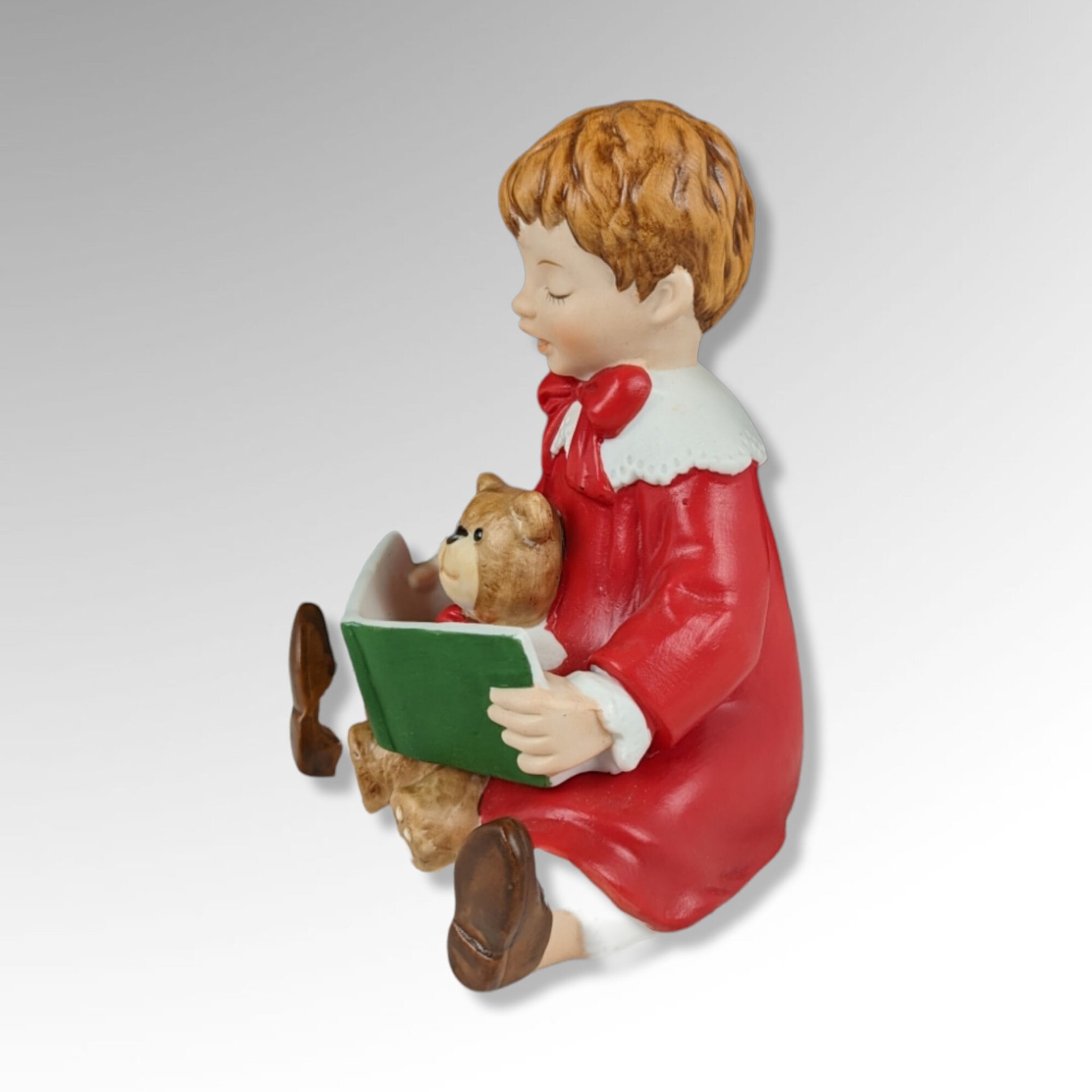 Goebel Boy Reading Christmas Music Box