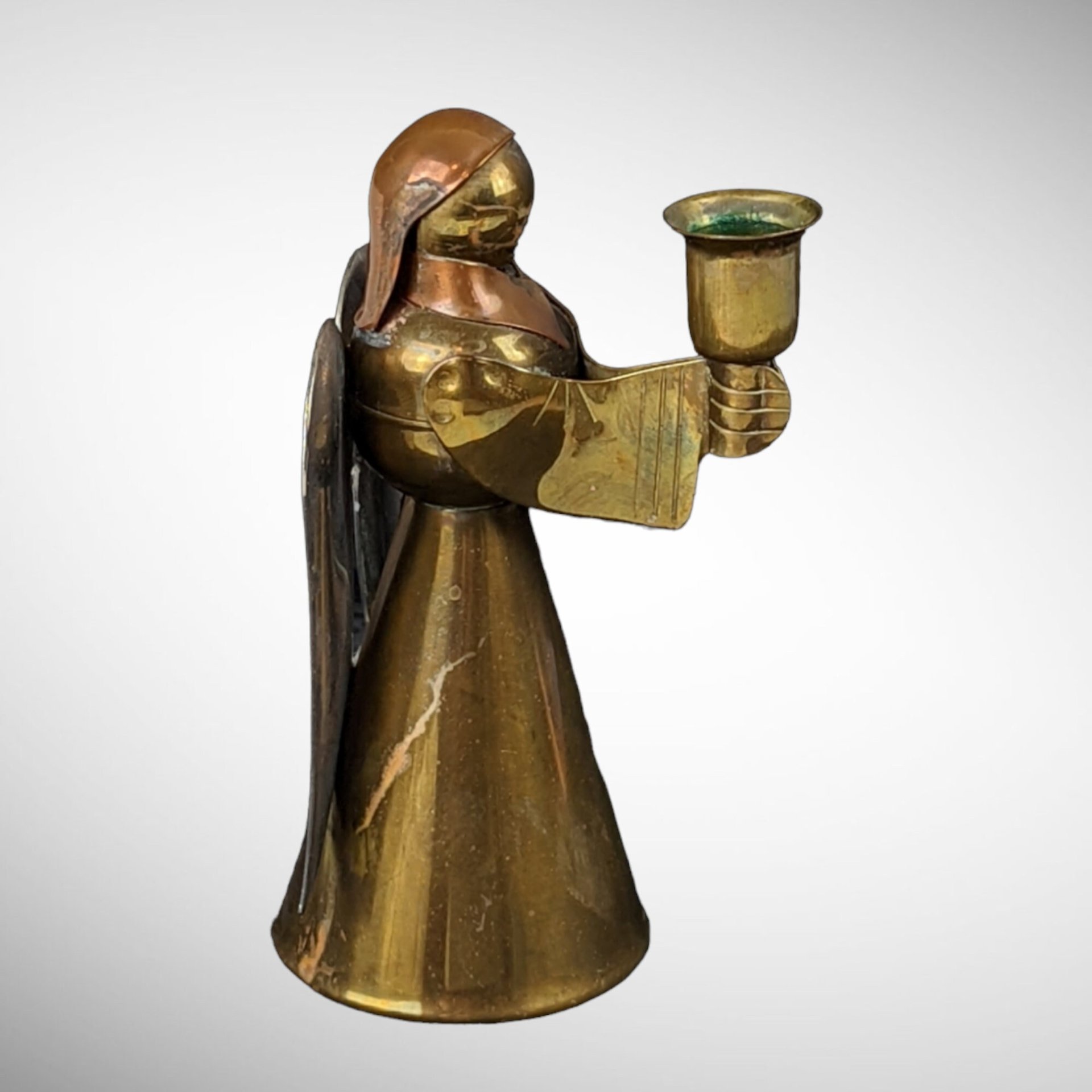 Vintage Brass Angel Figurine/small Candle Holder