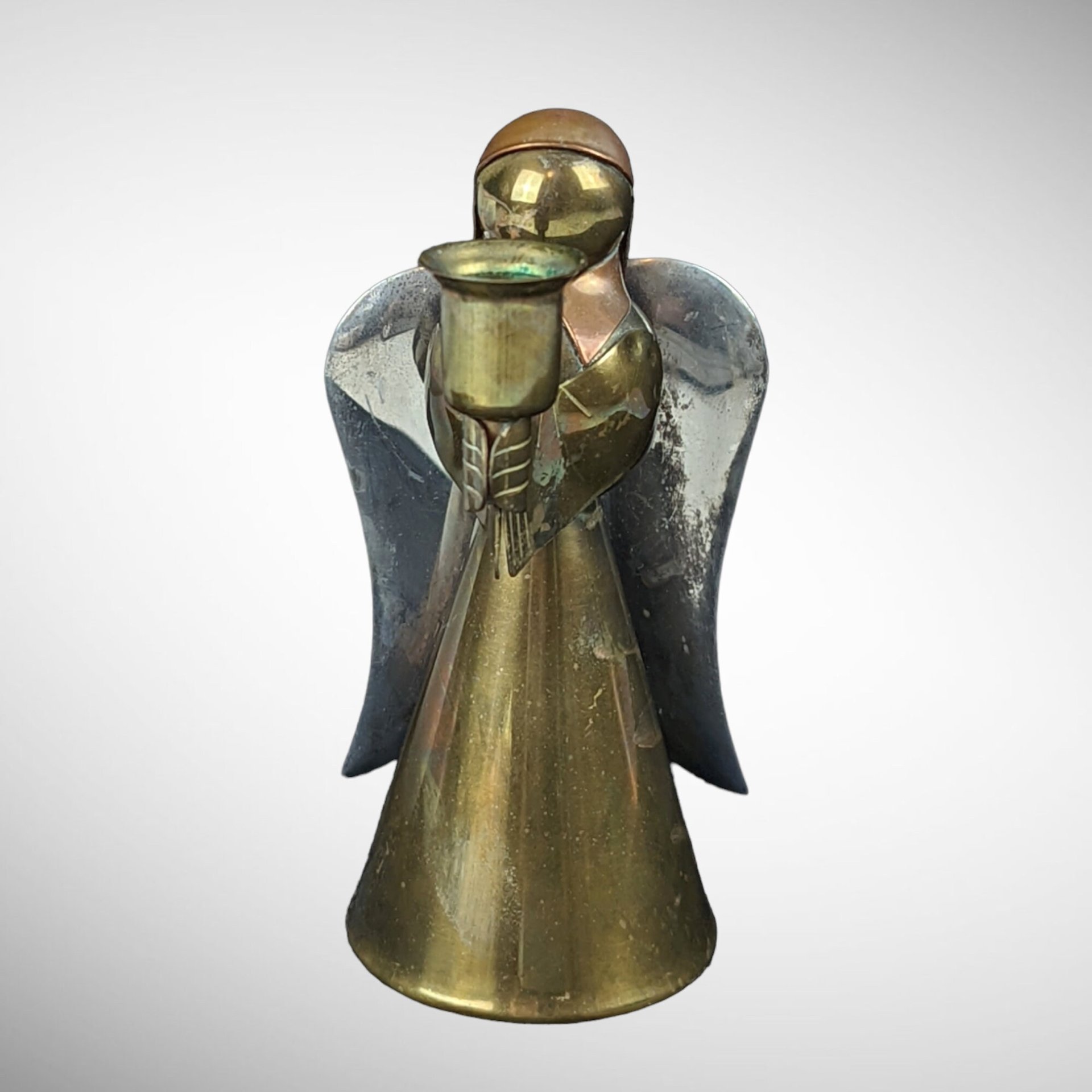 Vintage Brass Angel Figurine/small Candle Holder