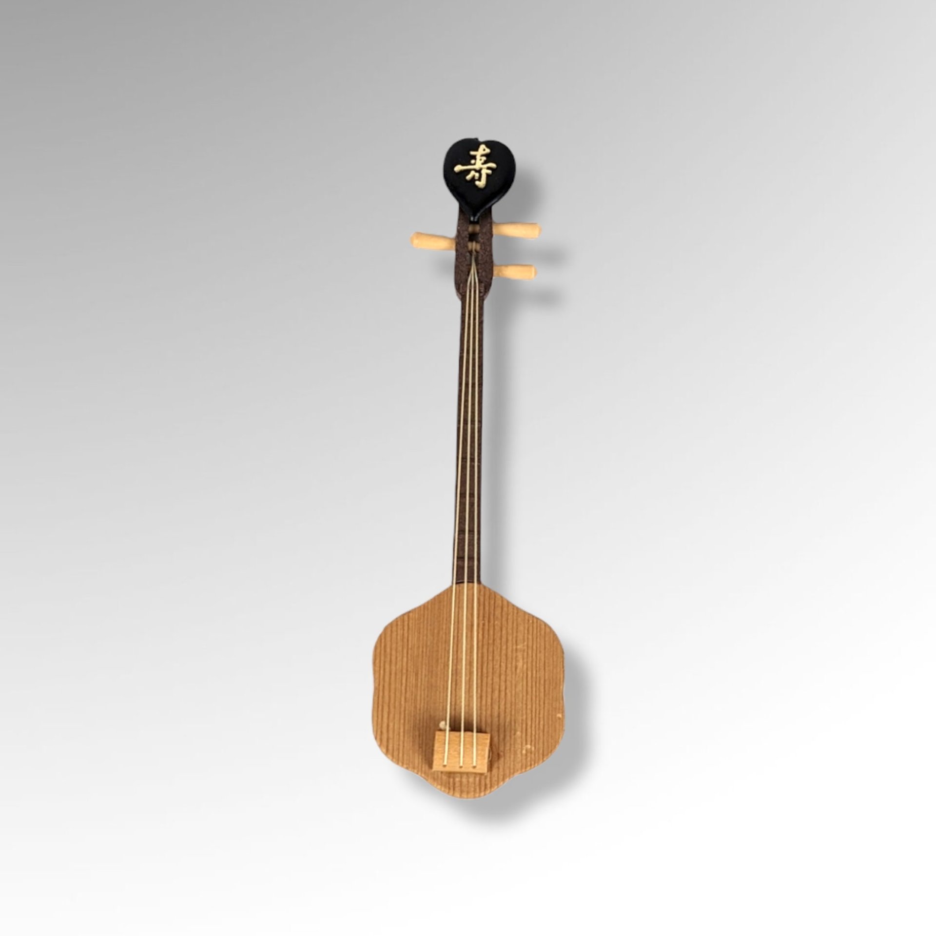 Set of 4 Vintage Mini Wood Instrument Figures