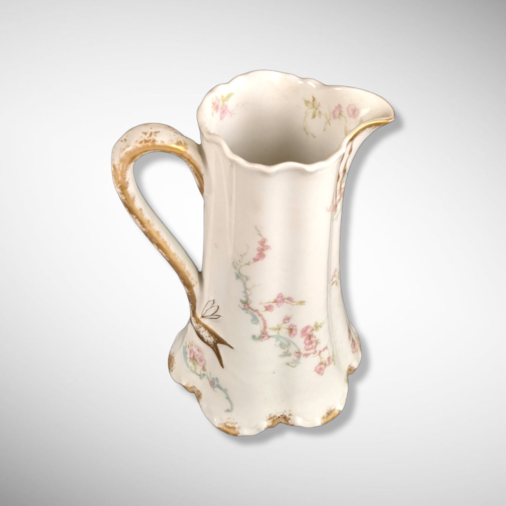 Reserved*** Antique Haviland Schleiger Floral Ceramic Chocolate Pot – Lid Not Included