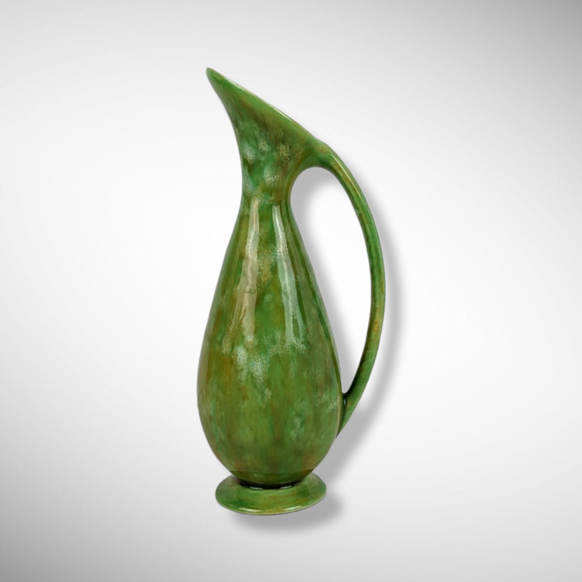 Small Green Mid Century Modern Bud Vase
