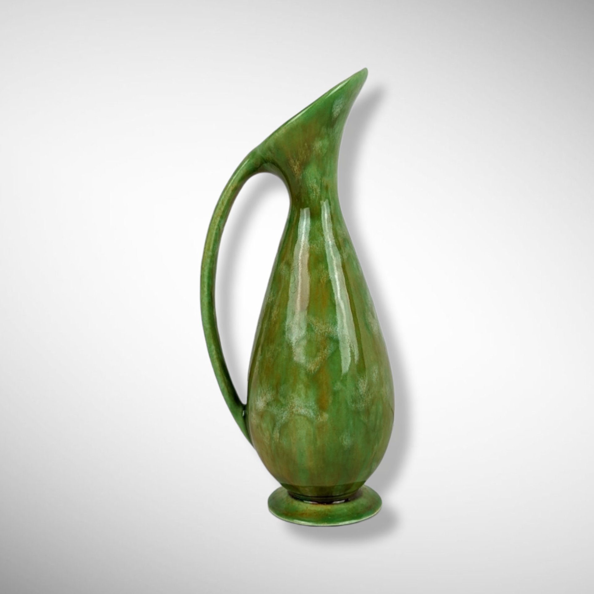 Small Green Mid Century Modern Bud Vase