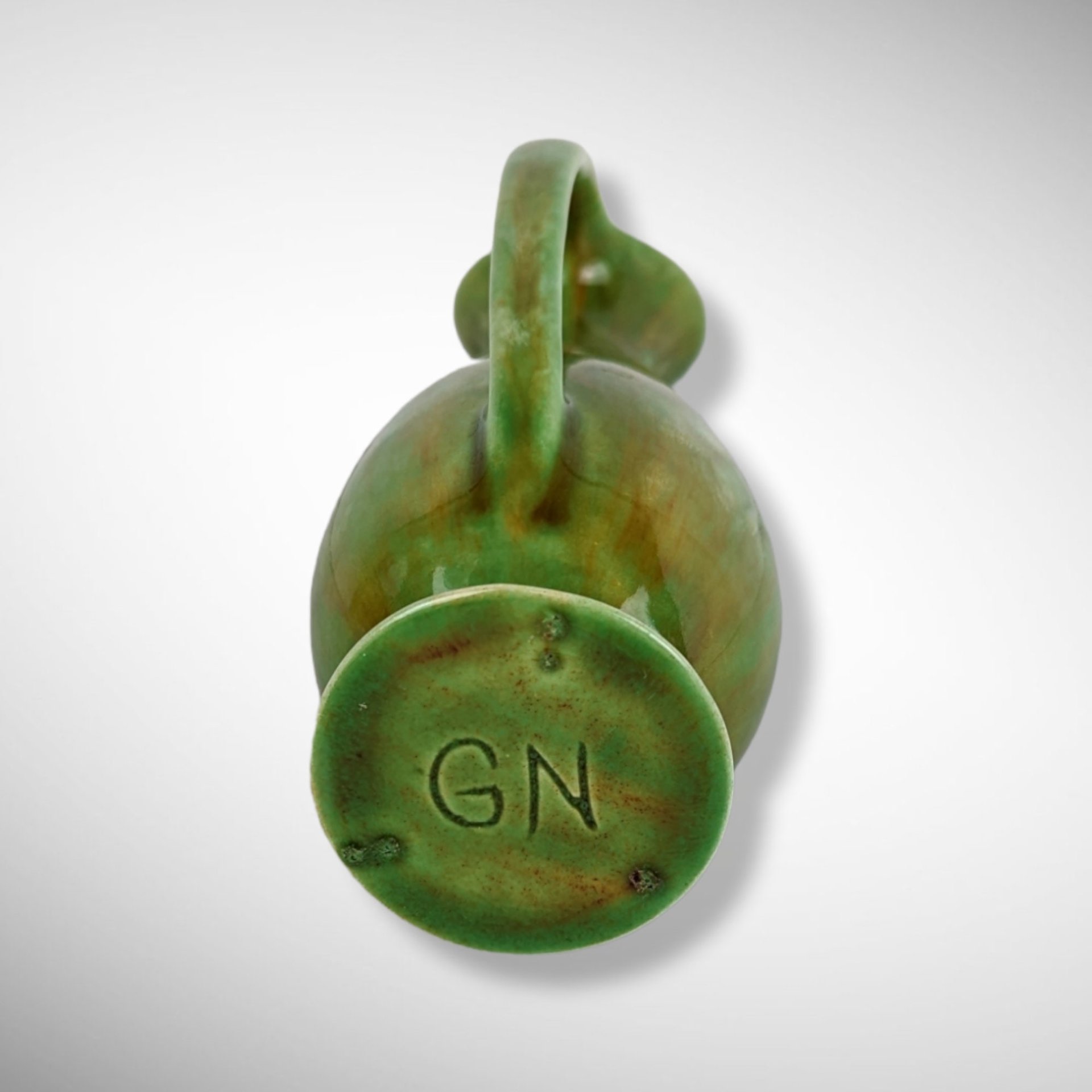 Small Green Mid Century Modern Bud Vase