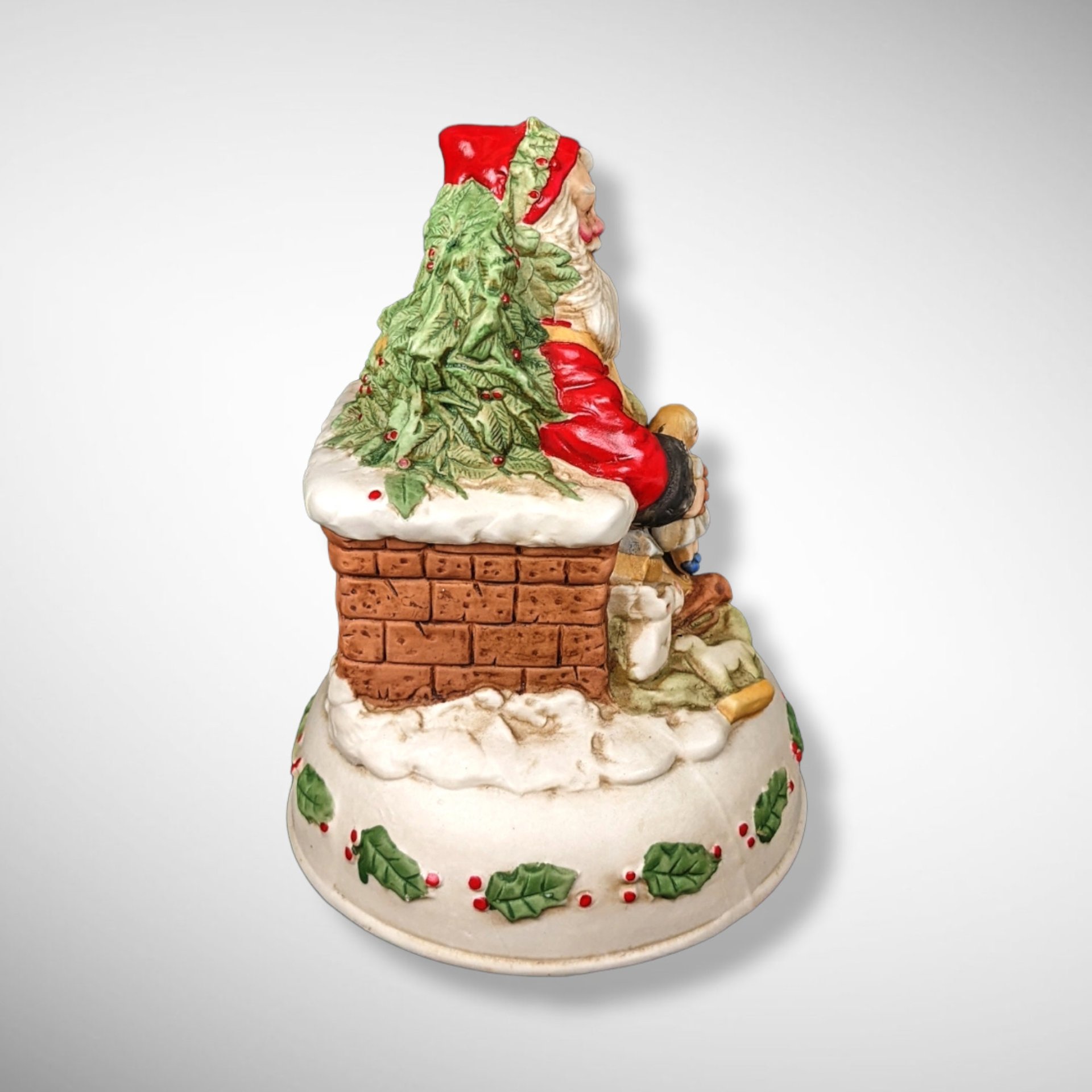 1985 Enesco Ceramic Saint Nicholas Music Box