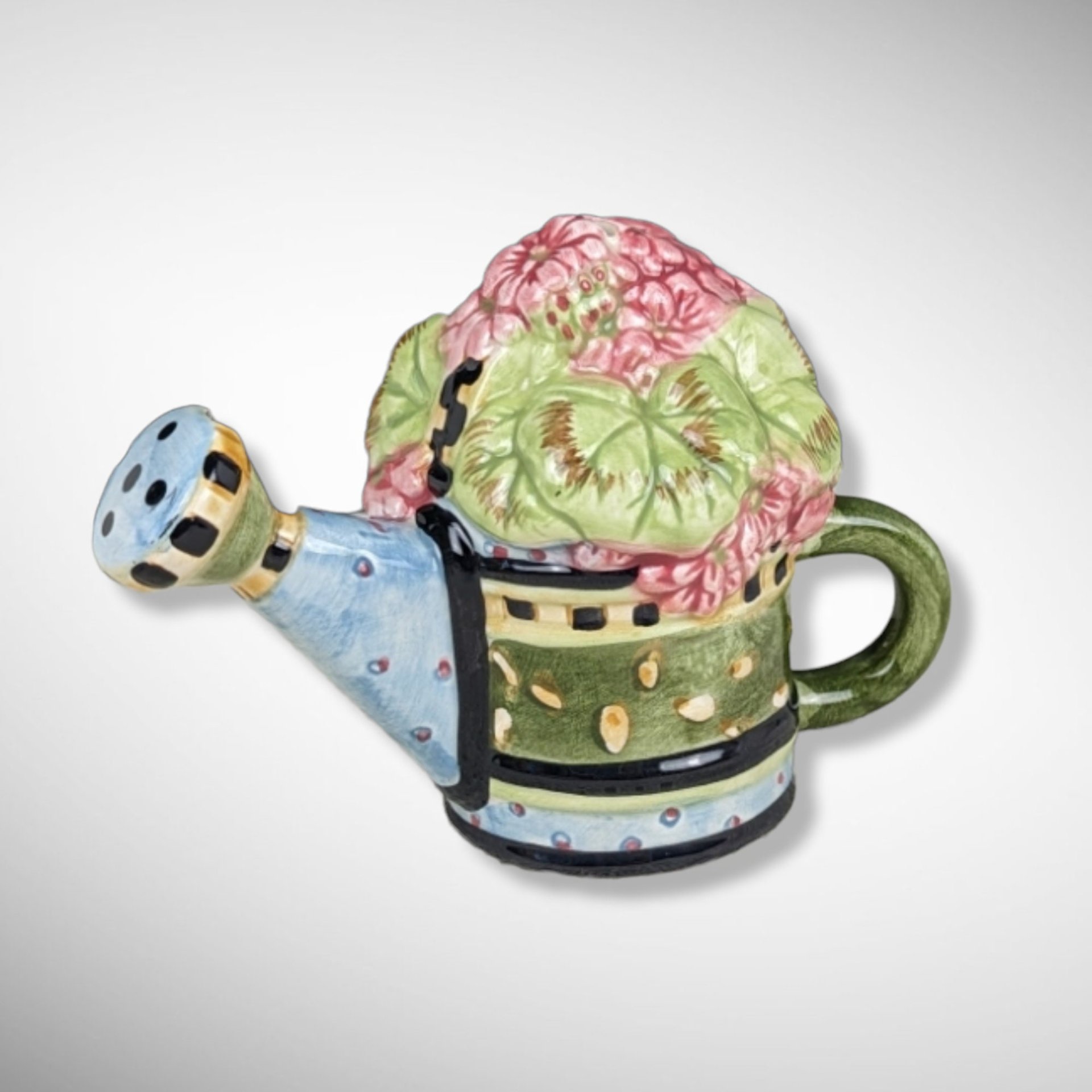 Vintage Sakura Watering Can and Flower Box Salt and Pepper Shakers