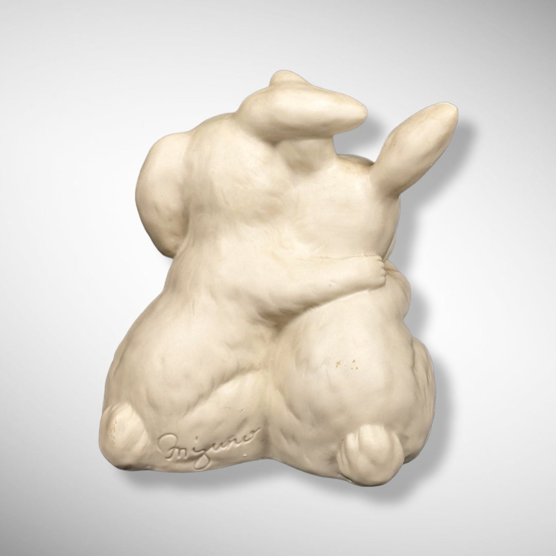 1990 Homco 'He Loves Me' Rabbits Figurine