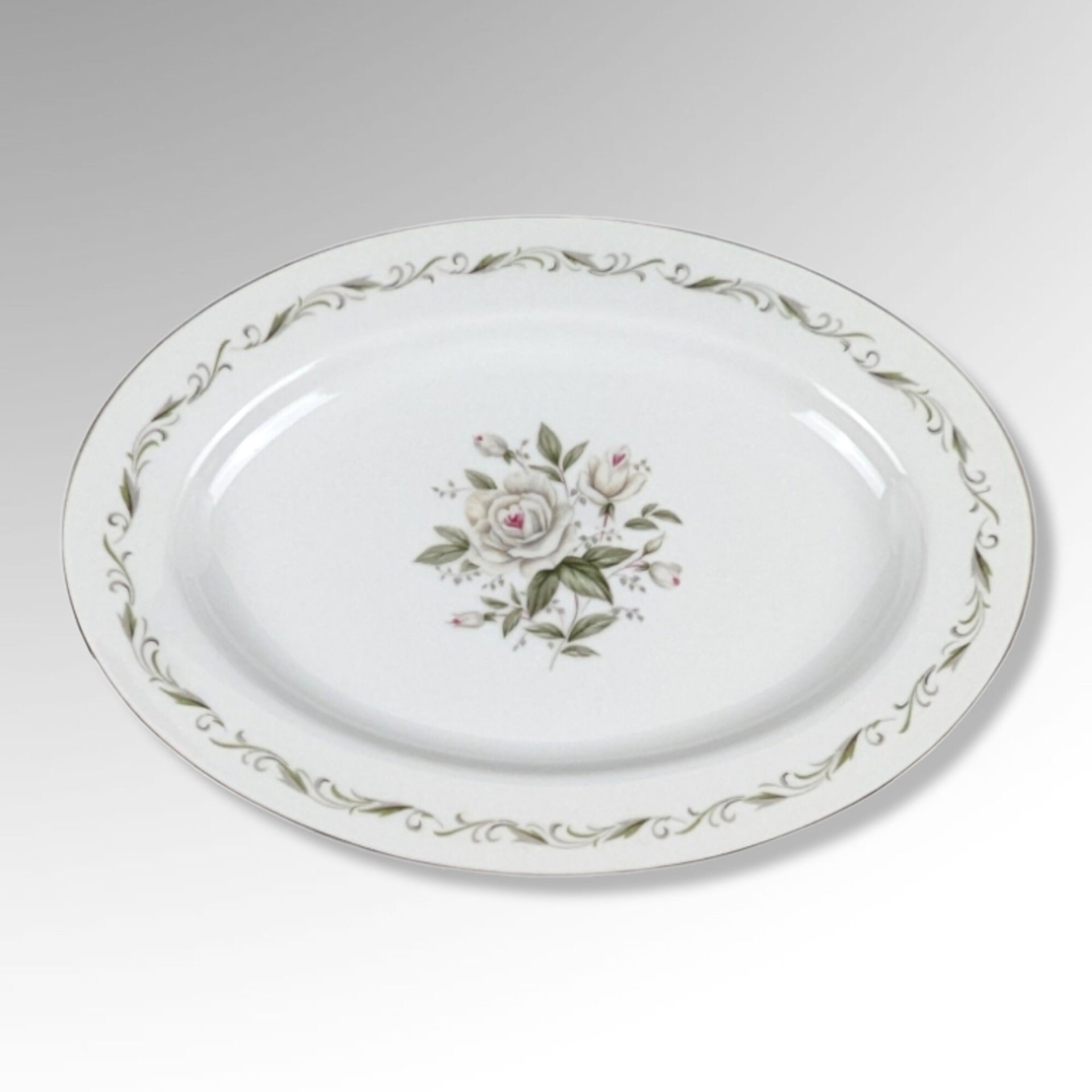 Vintage Diamond China Romance 12" Serving Platter
