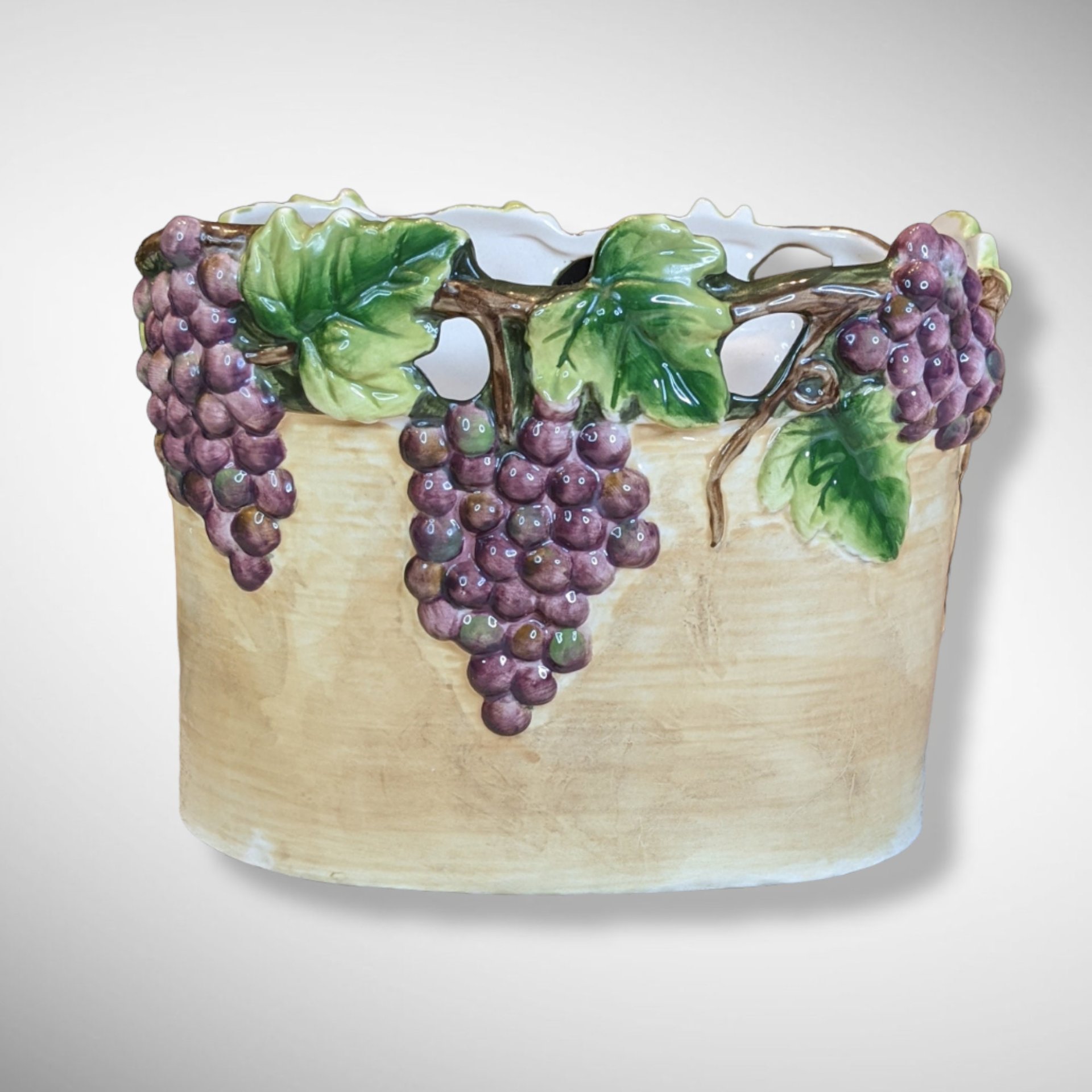 Pacific Rim Wine Cooler Embossed Grapes and Leaves