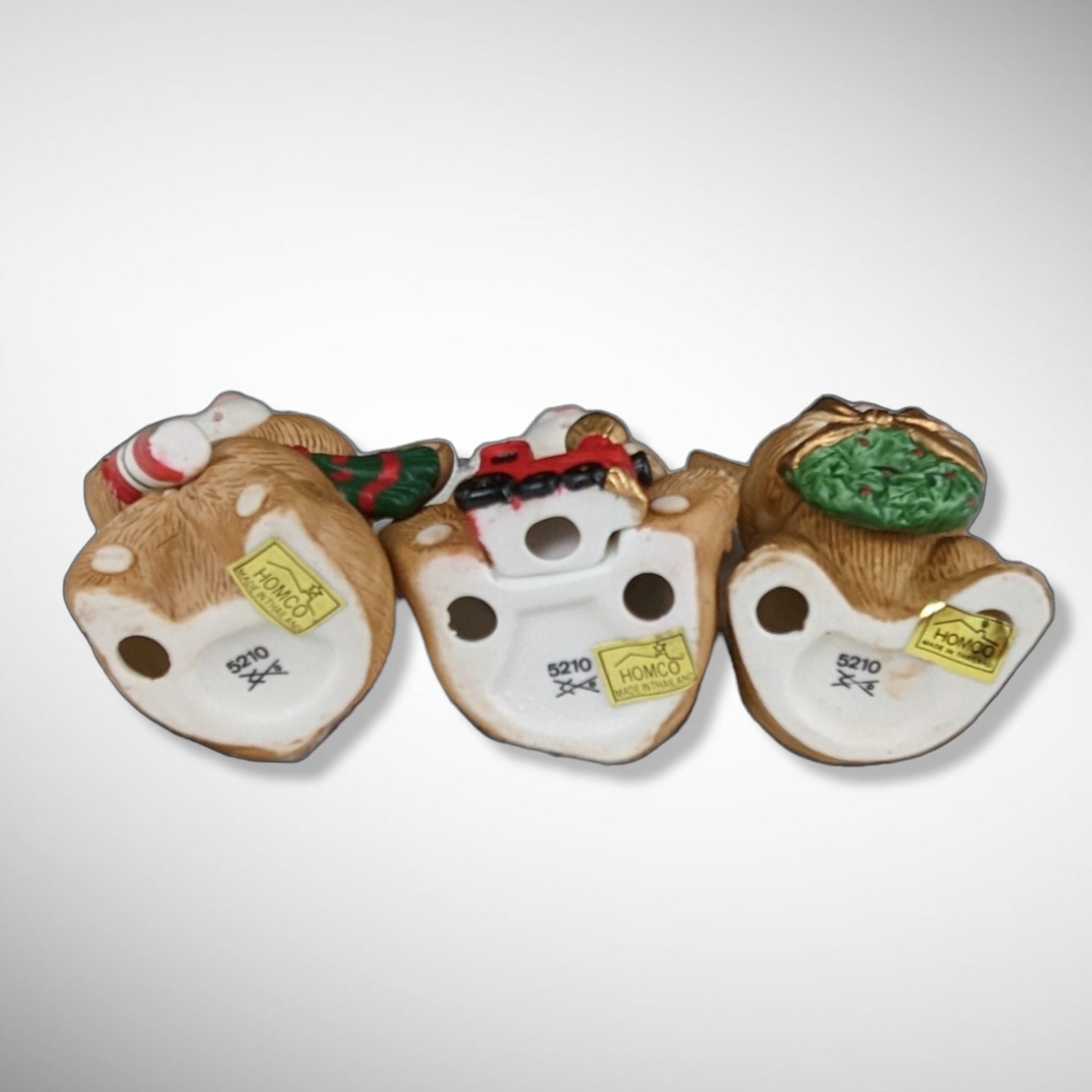 Trio of Homco Christmas Mice Figurines Choose Between 5210 and 5405