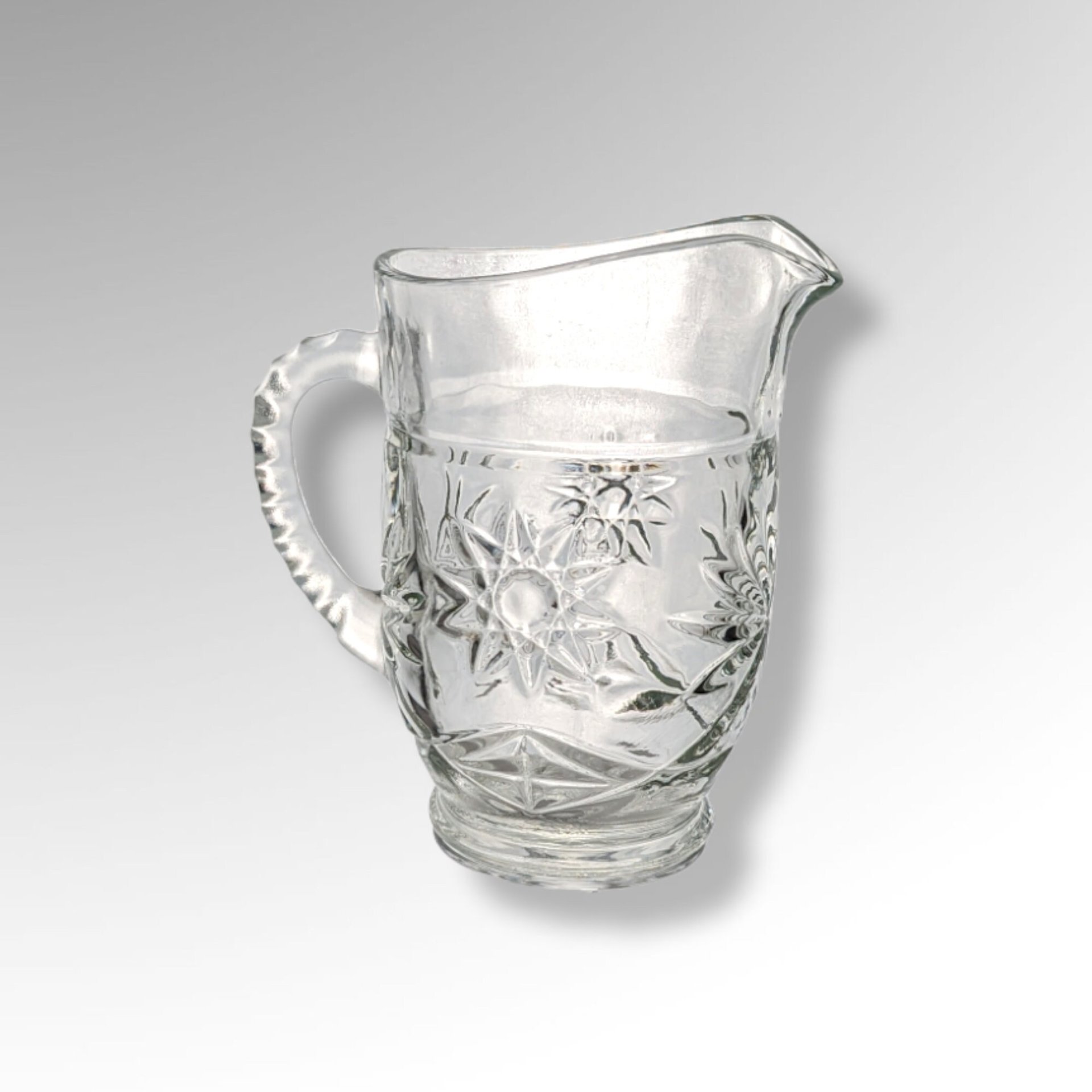 Anchor Hocking Prescut Glass Pint Pitcher