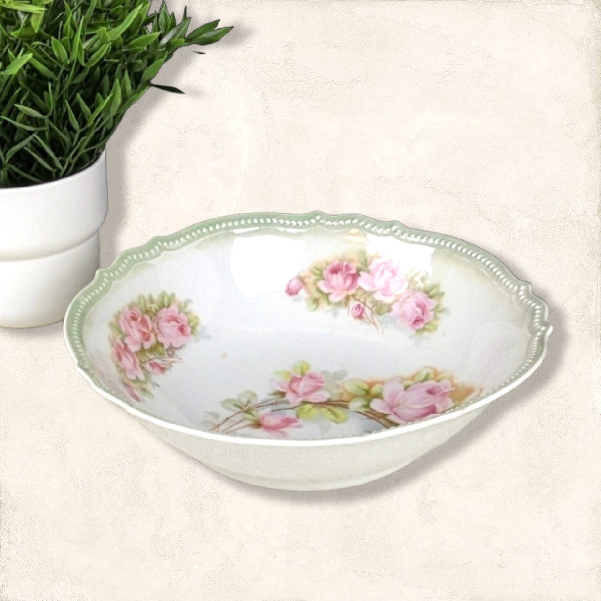 PK Bavaria 9" Pink Floral Bowl
