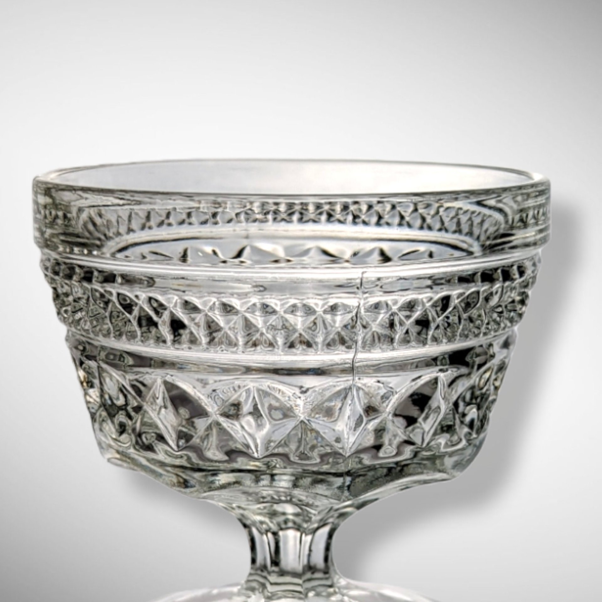 Set of 6 Anchor Hocking Wexford Champagne/Tall Sherbet Glasses