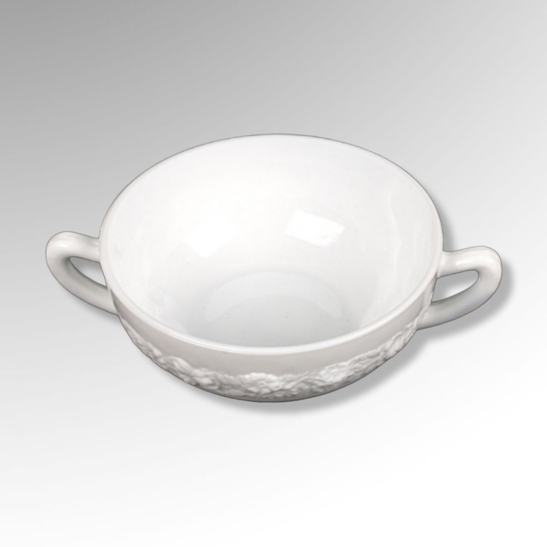 Set of 4 Anchor Hocking Vitrock Glass Cream Soup Bowl, Depression Glass