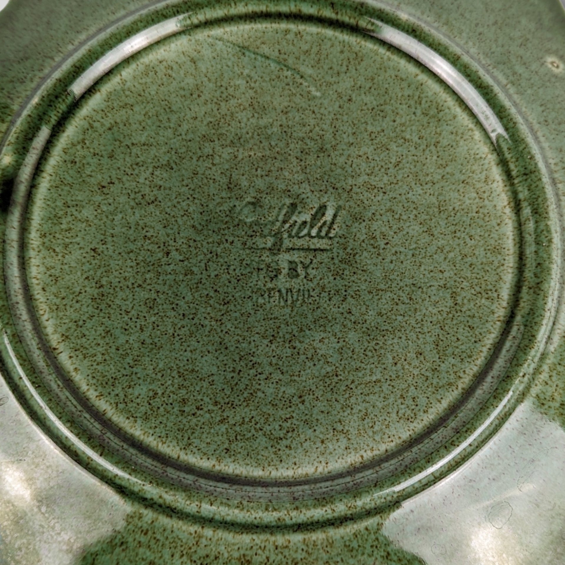 Vintage Green Leaf Plate