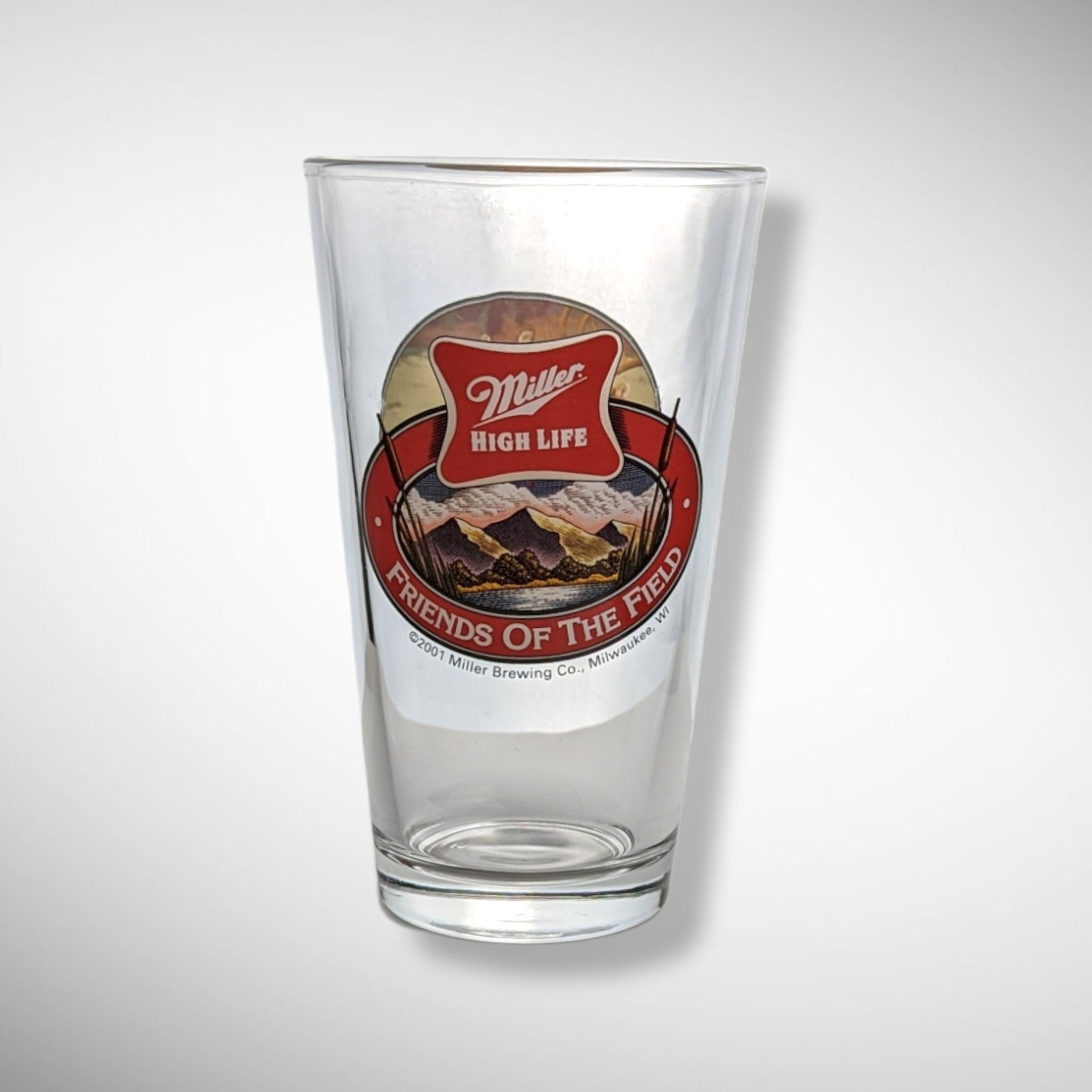 Pair of 2001 Miller High Life Friends of the Field Glasses with Deer