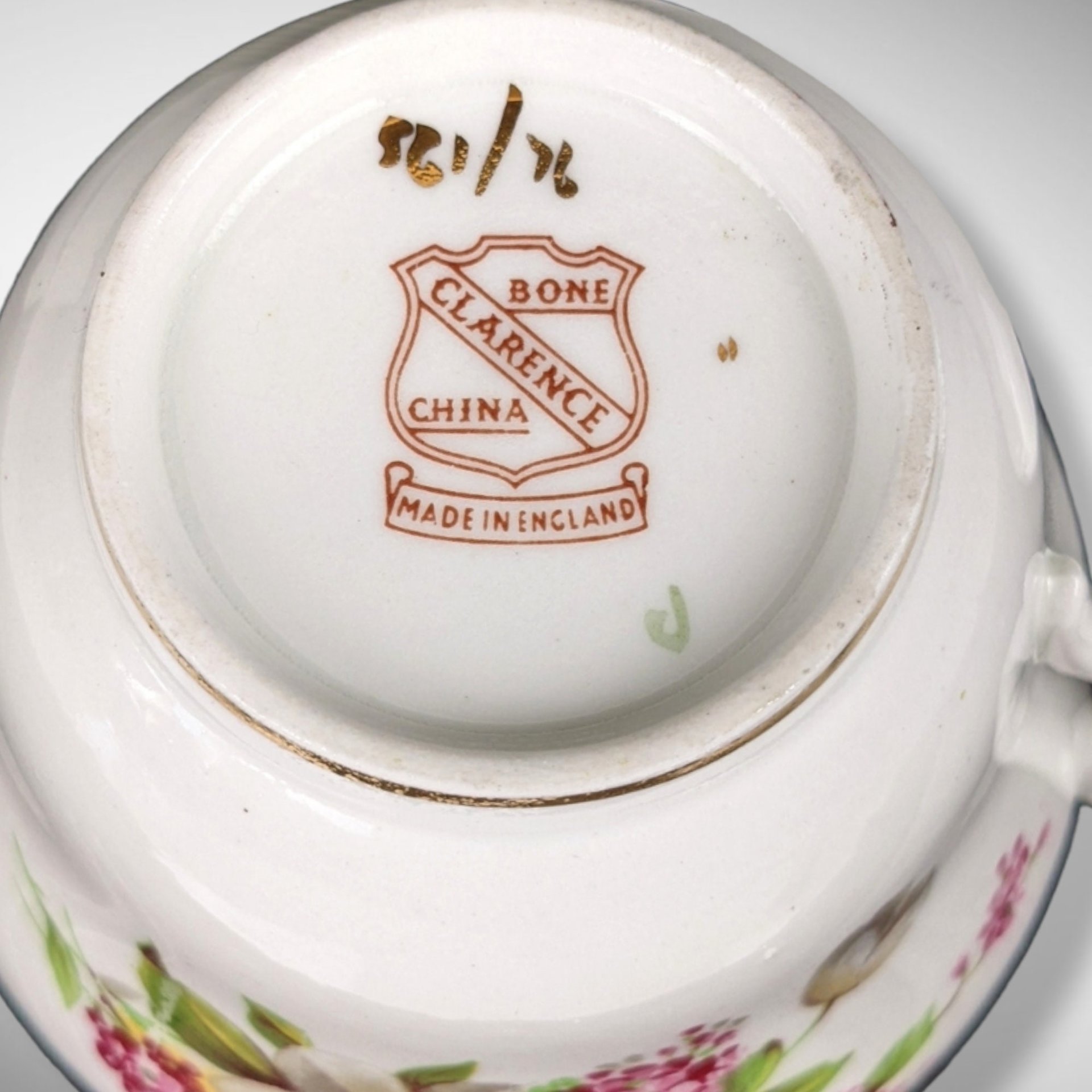 Vintage Clarence Magnolia Bone China Tea Cup and Saucer Set