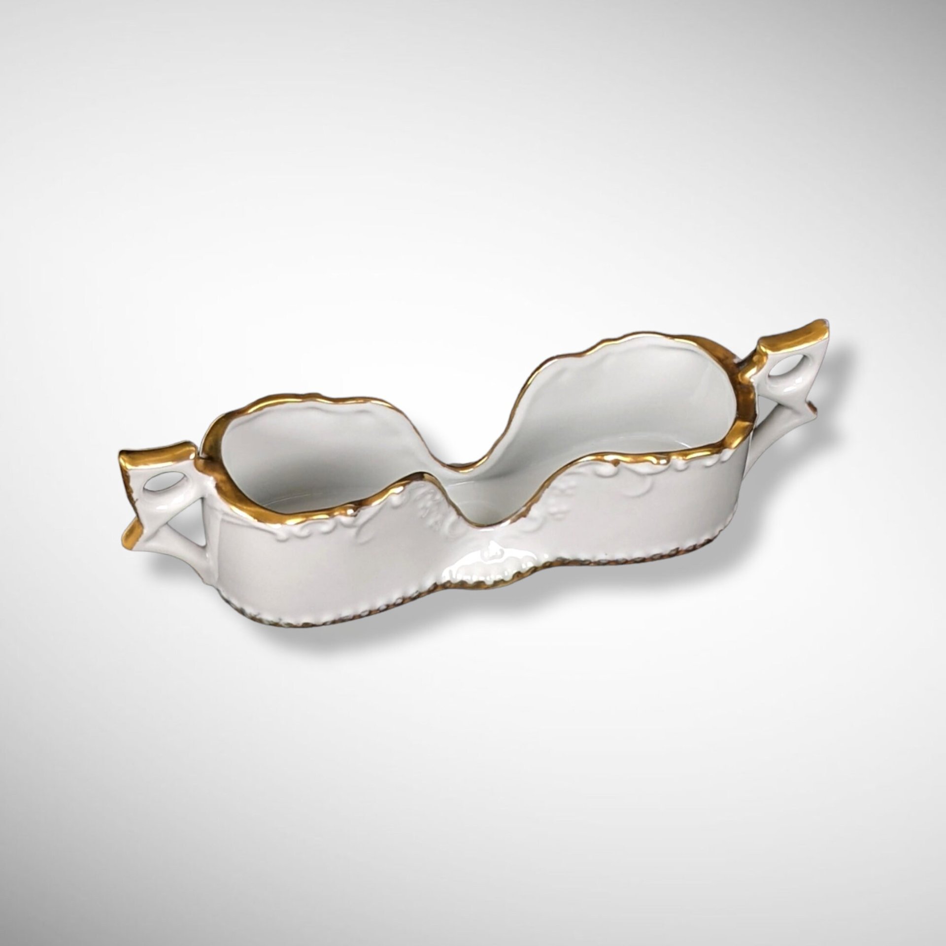 Vintage Double Spoon Holder, Signed M. Attaway