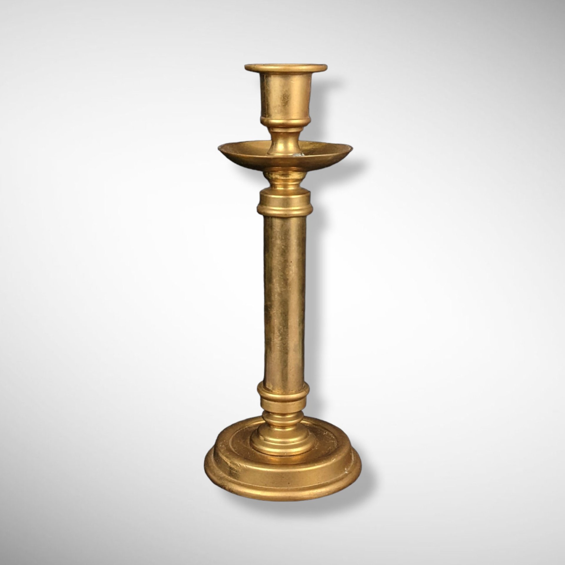 Vintage Brass Candlestick Holder with Snuffer