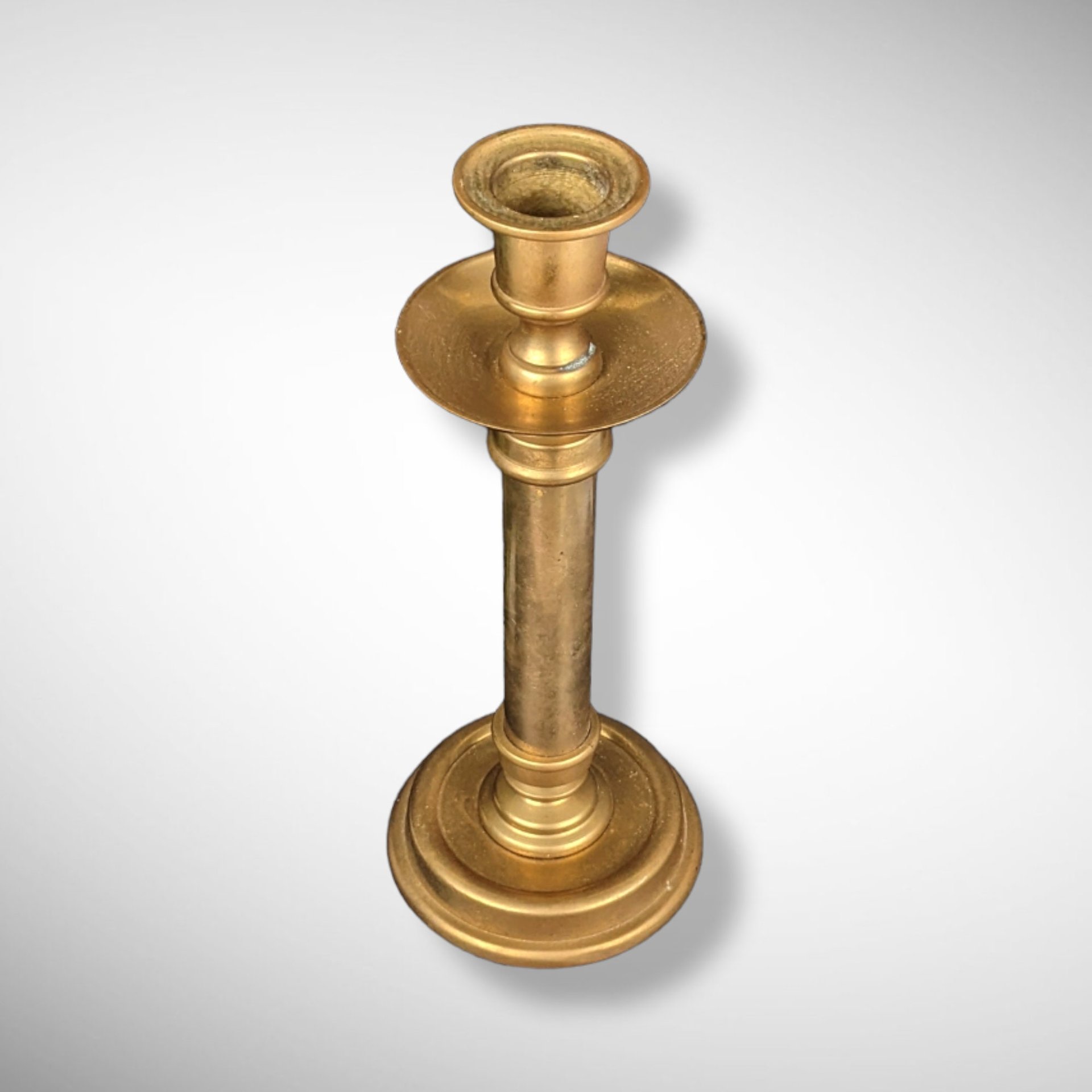 Vintage Brass Candlestick Holder with Snuffer