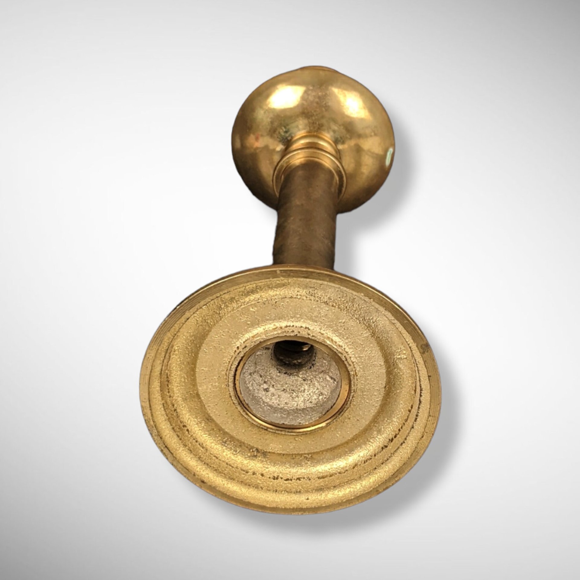 Vintage Brass Candlestick Holder with Snuffer