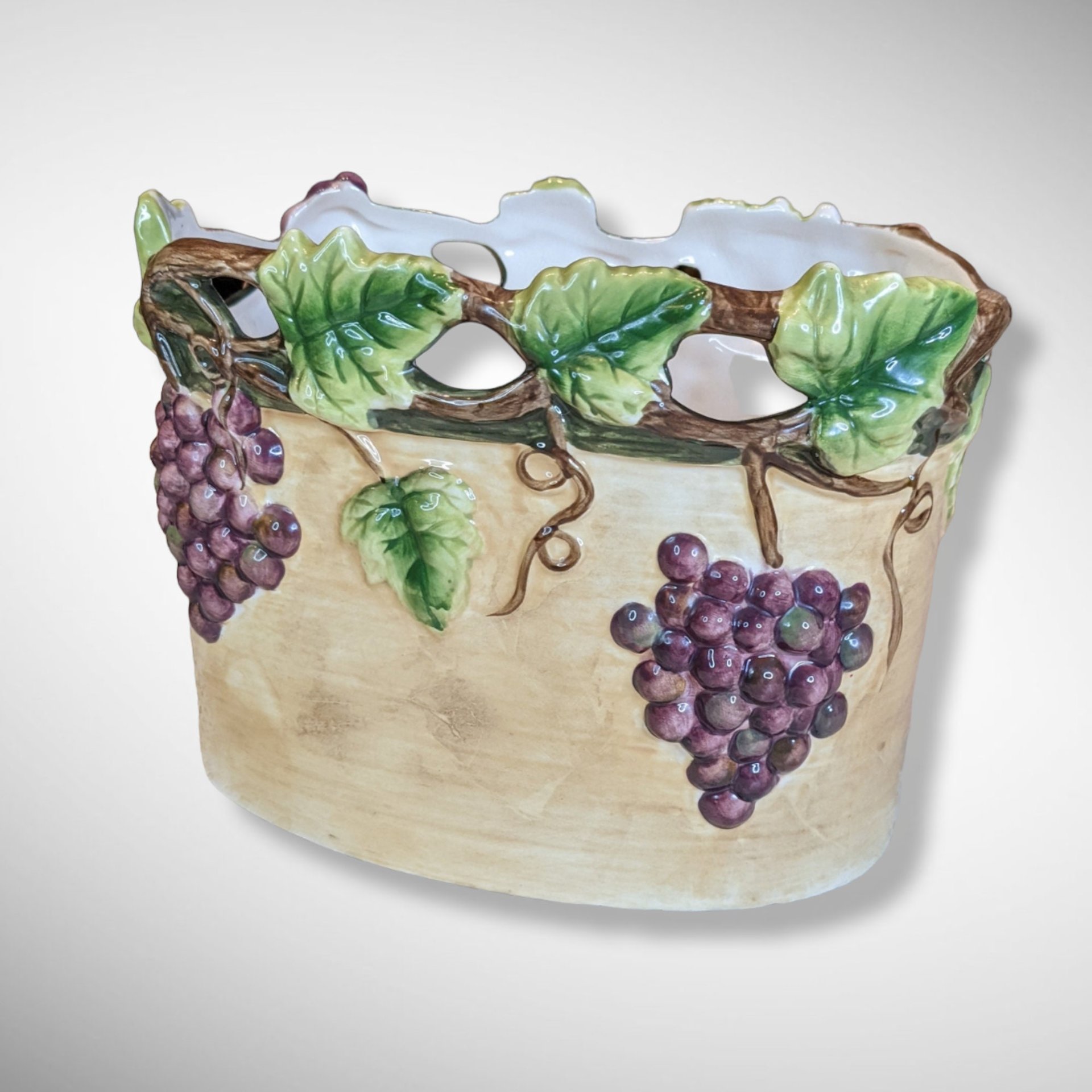 Pacific Rim Wine Cooler Embossed Grapes and Leaves