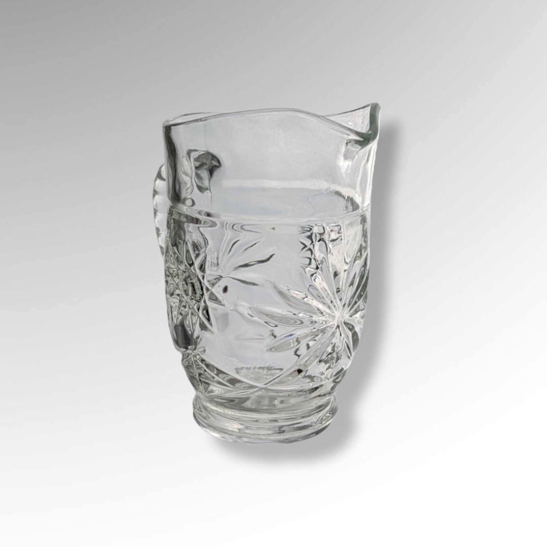 Anchor Hocking Prescut Glass Pint Pitcher
