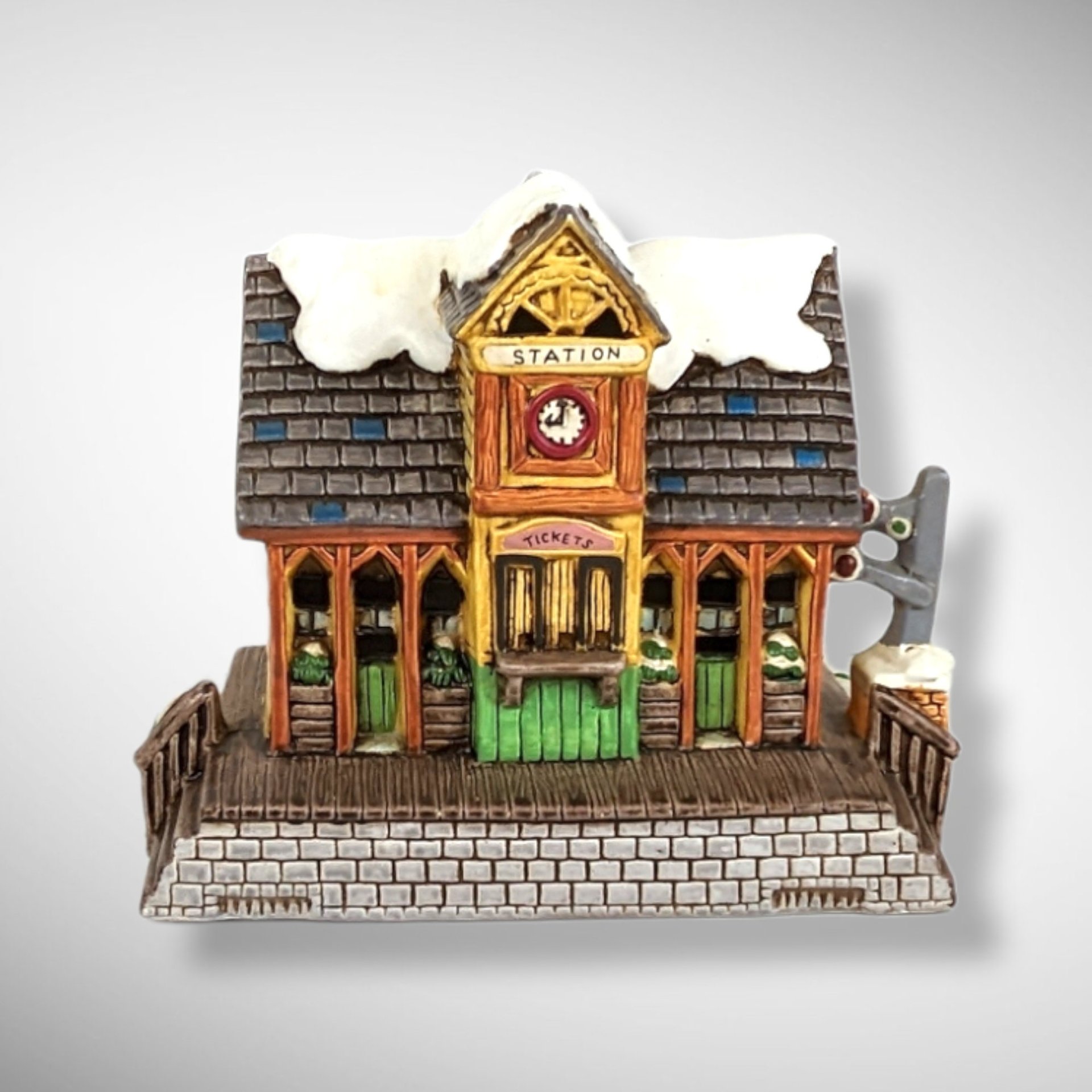 1987 Lefton Ticket Station Ceramic House