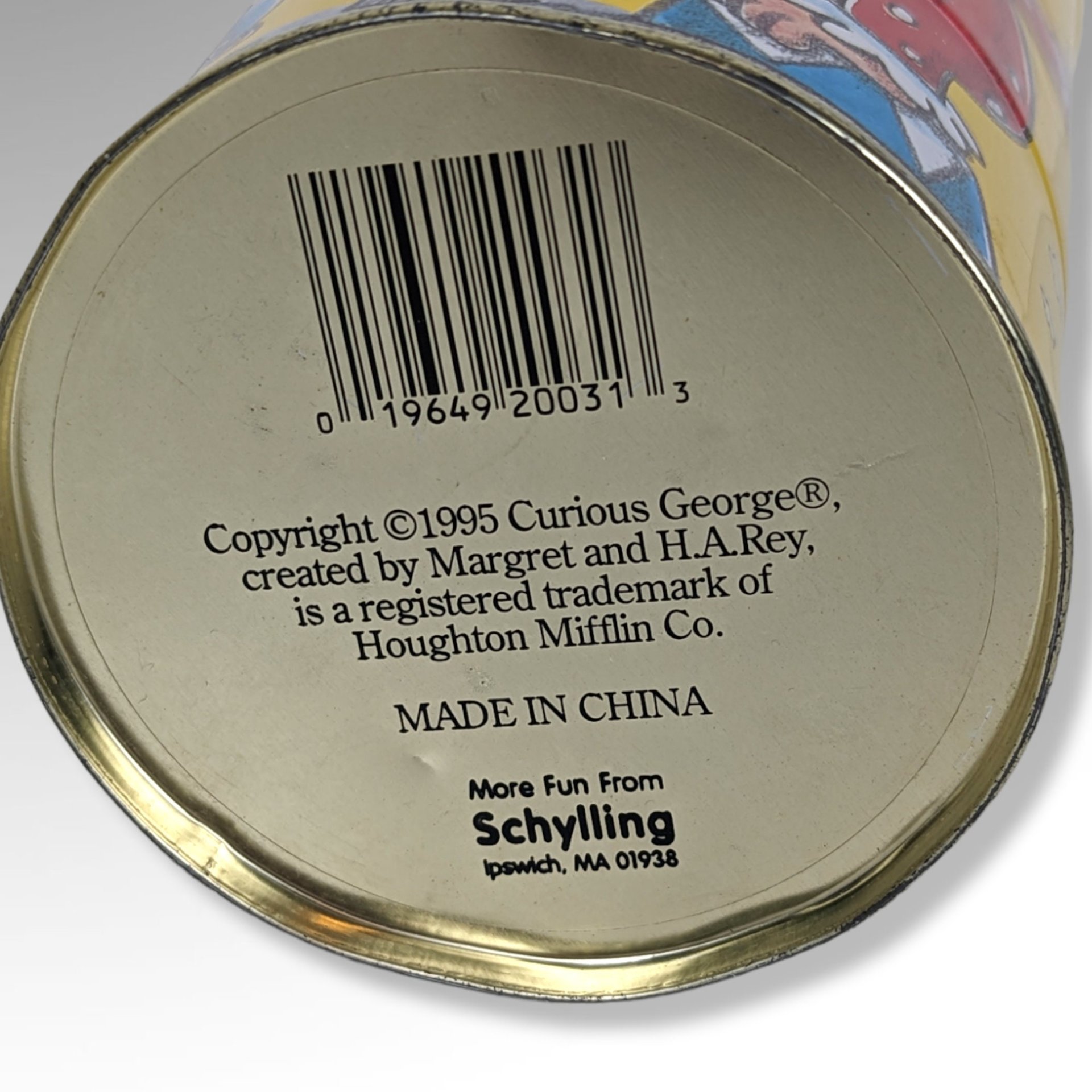 1995 Schylling Curious George Tin