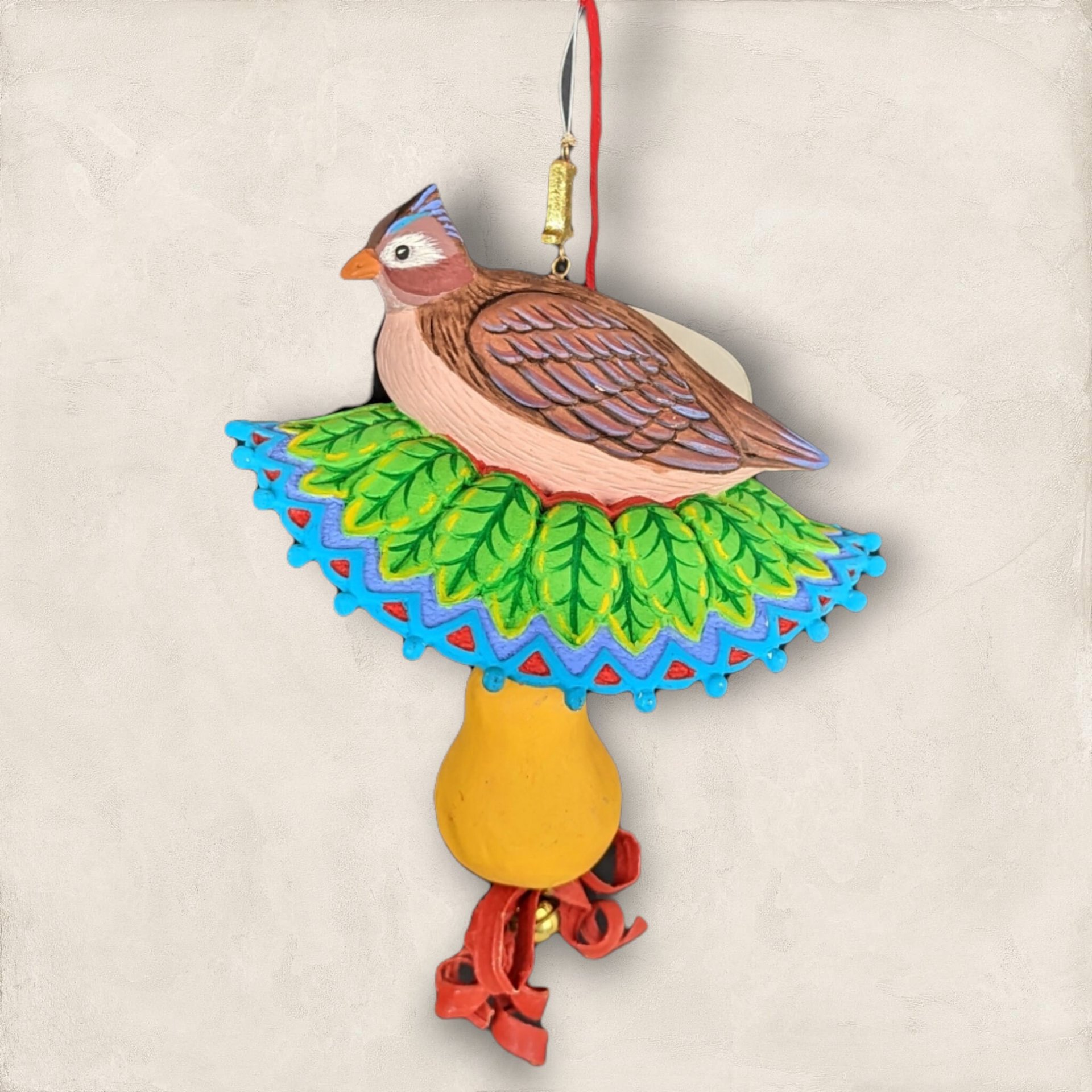 Vintage Dept. 56 12 Days of Christmas Partridge in a Pear Tree Ornament: Holiday Nostalgia