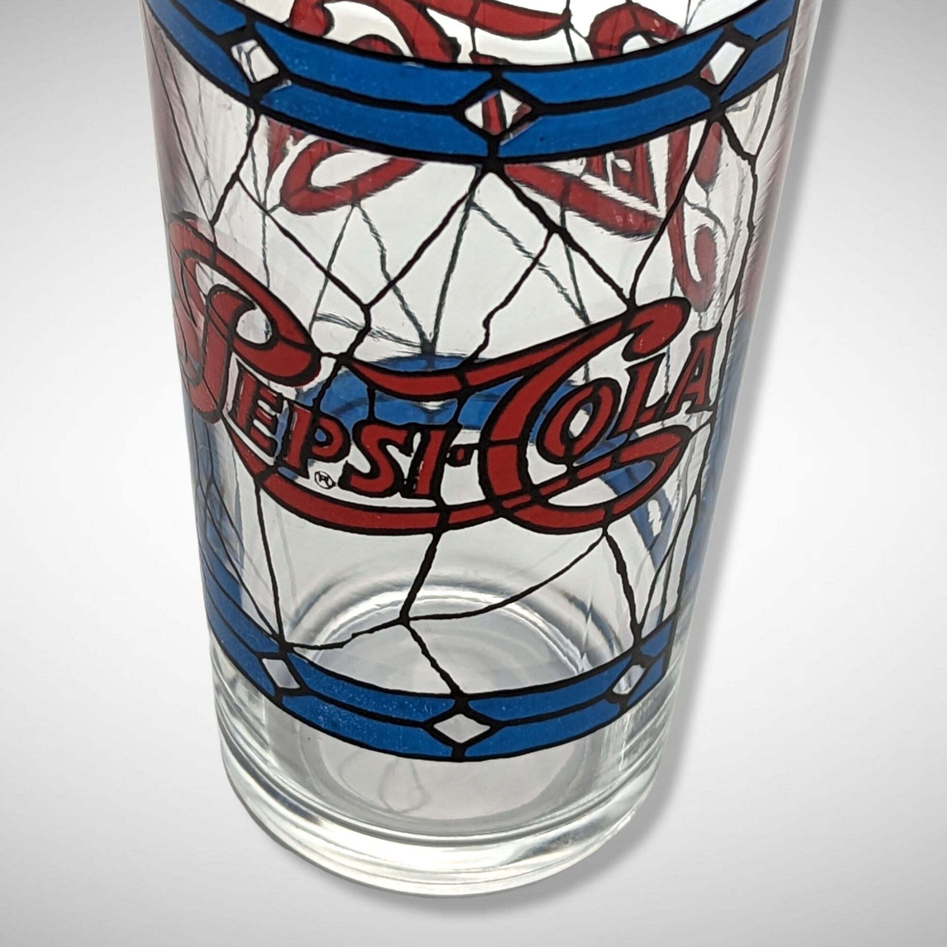 Pair of Pepsi-Cola Stained Glass Look Tumblers