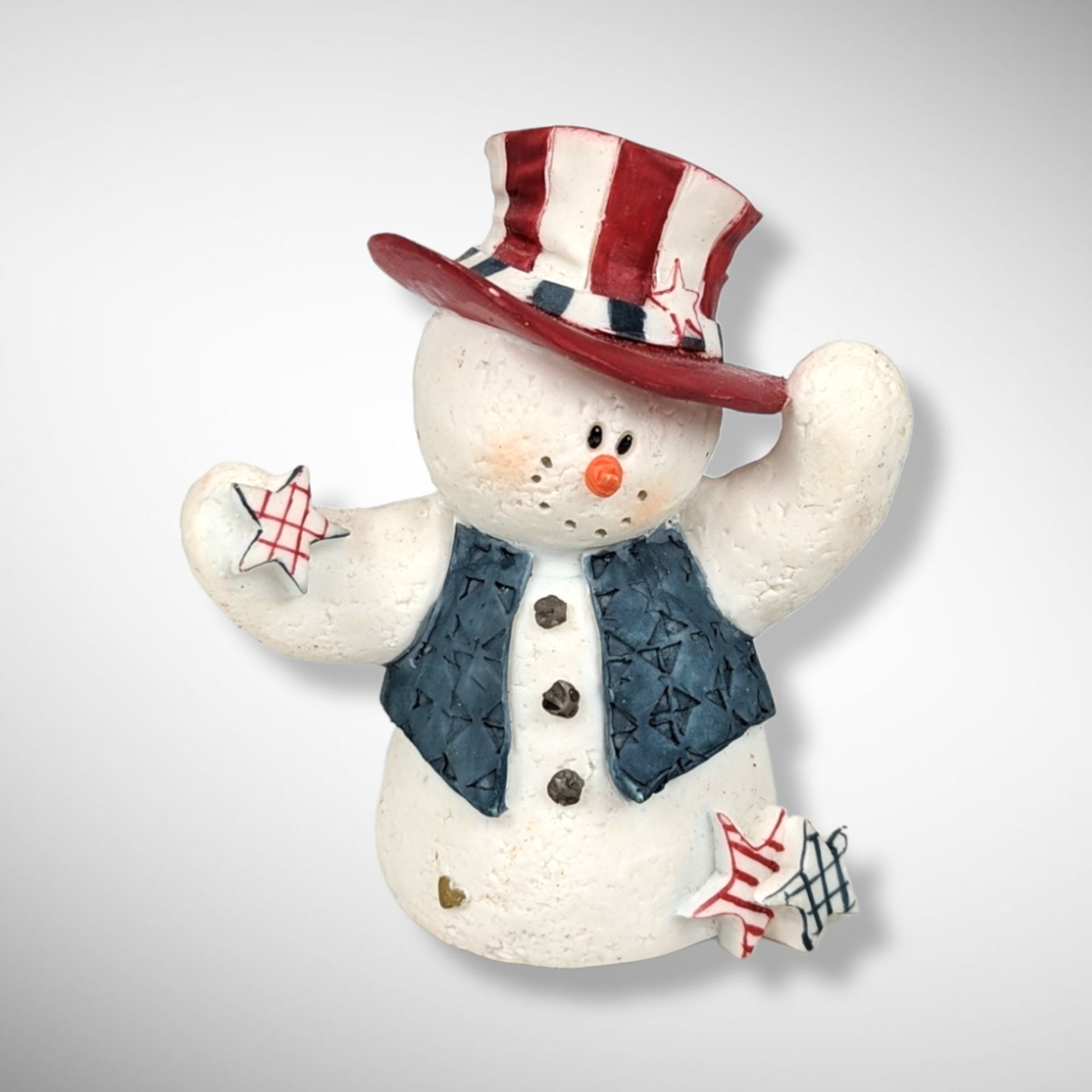 1998 Sarah's Attic Snowonders July Snowman Figurine