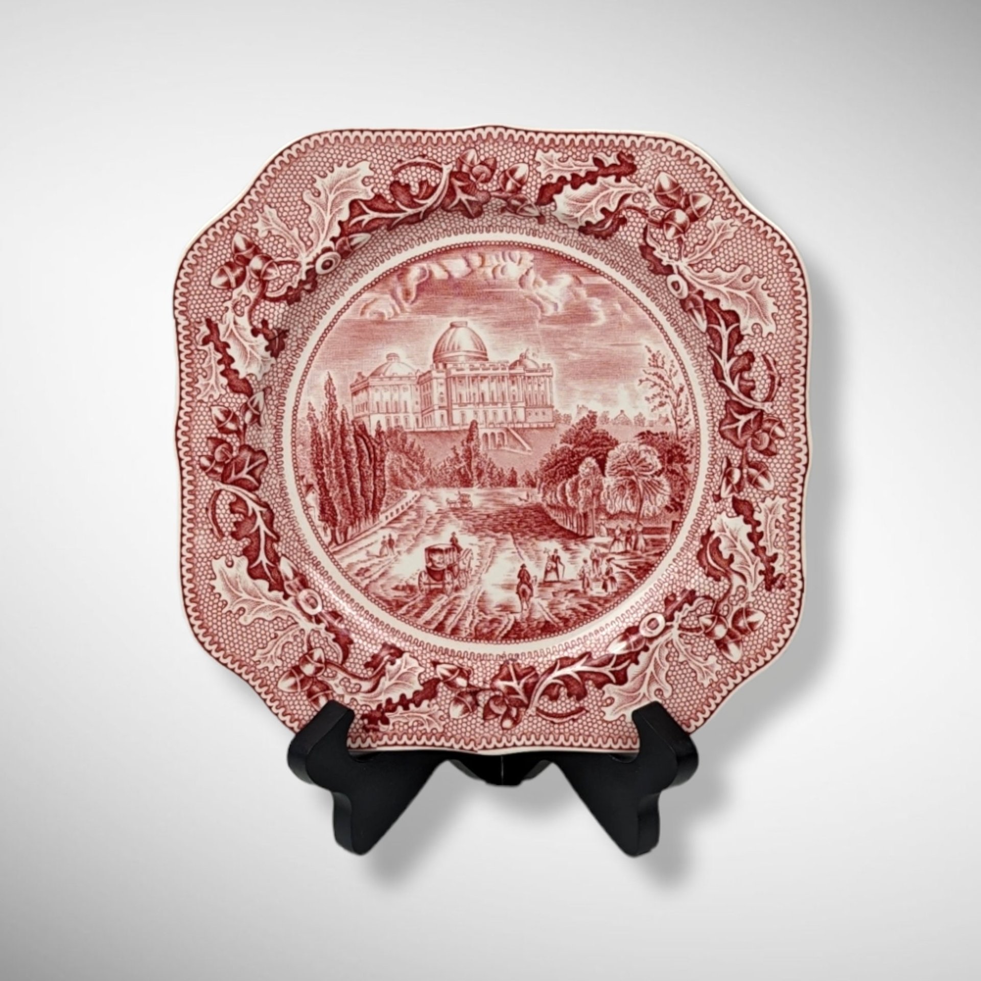 Johnson Bros Historic America The Capitol Square Pink and White Salad Plate