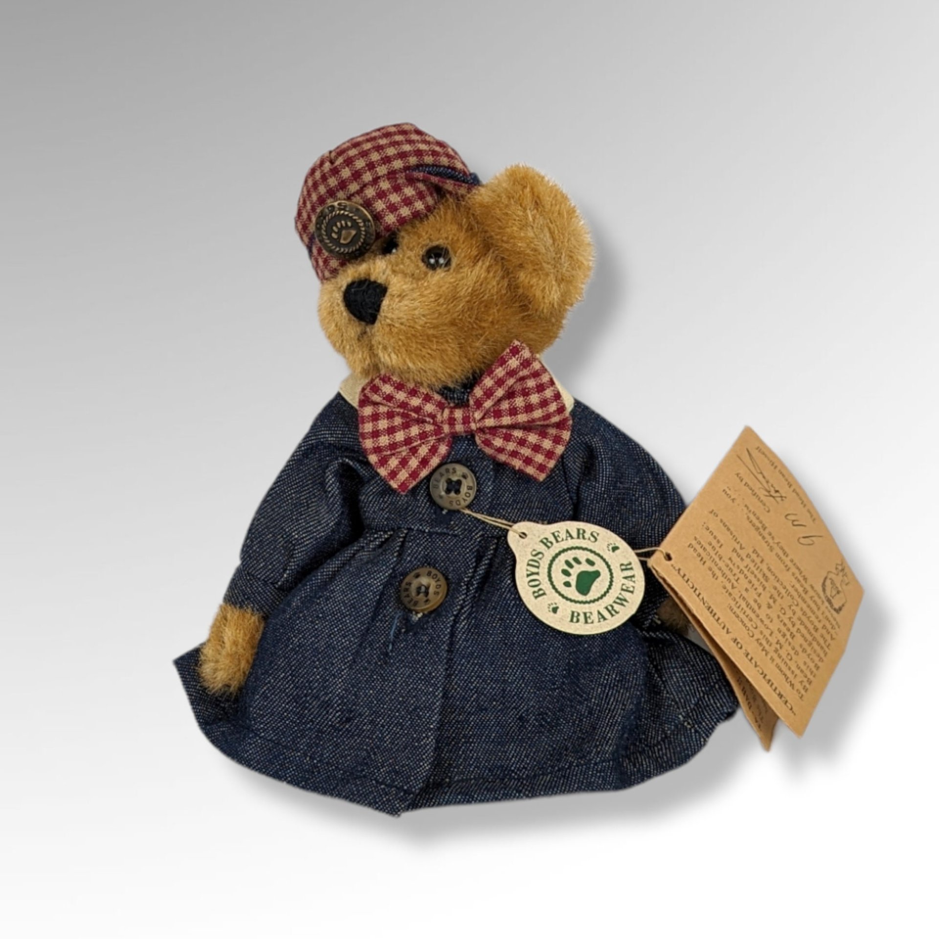 Pair of 1990s Boyds Bears Plush Animals